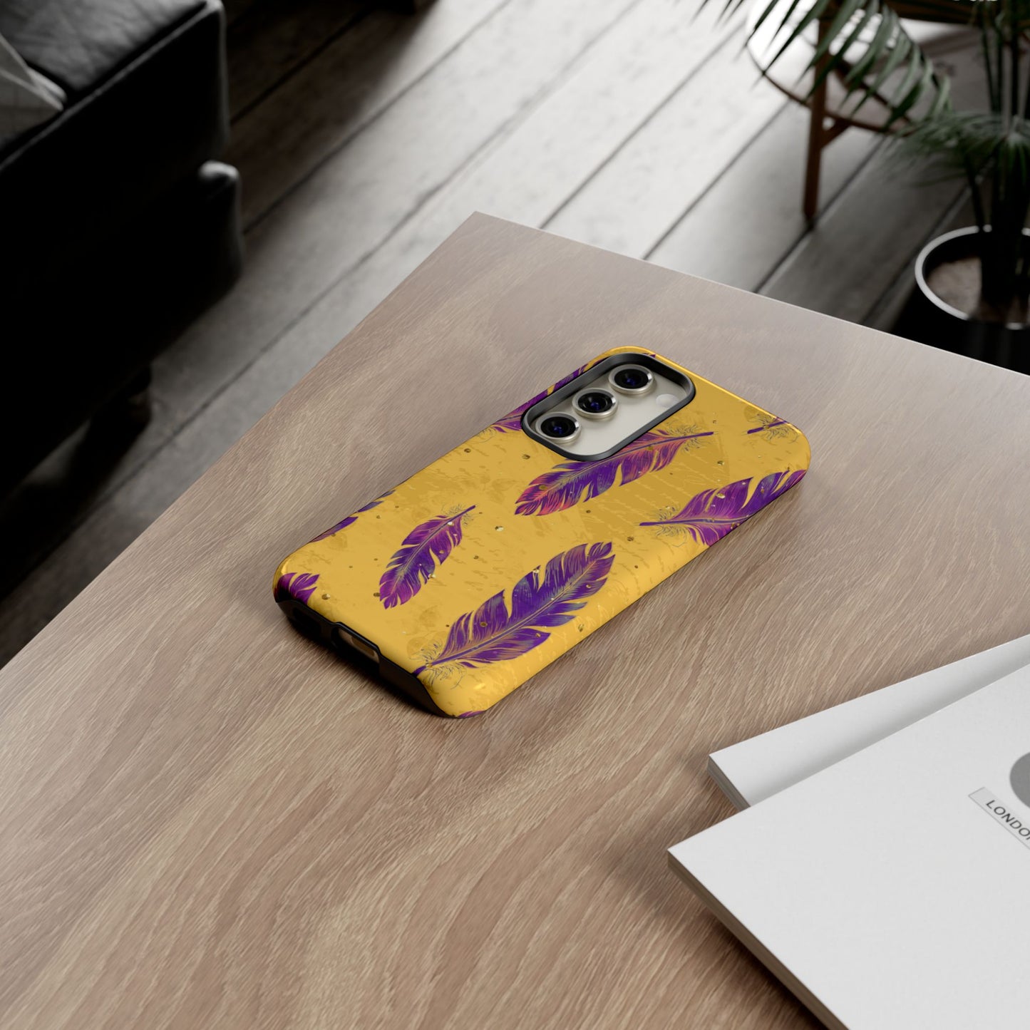 Purple Feathers - Tough Phone Case