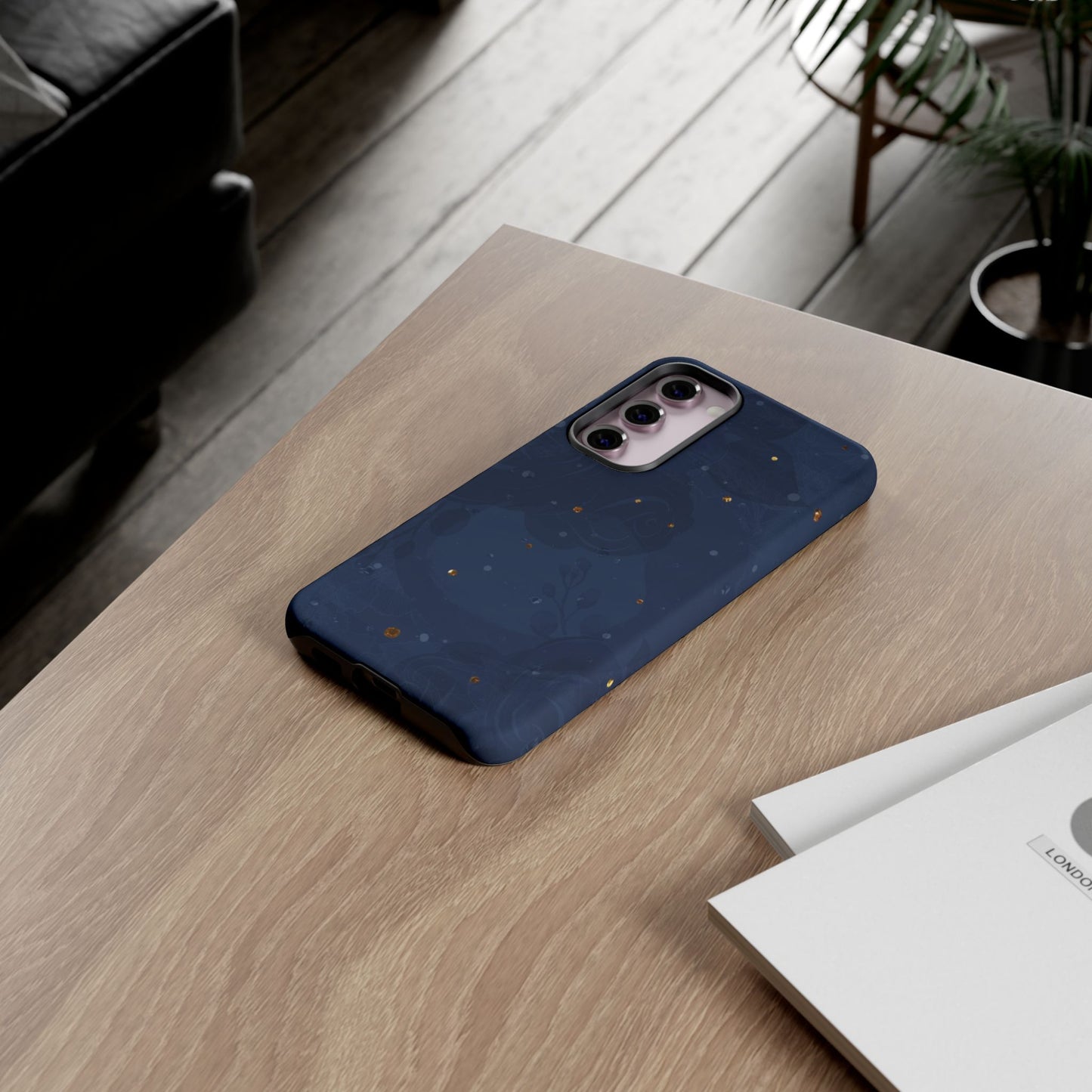 Subtle Navy Florals - Tough Phone Case
