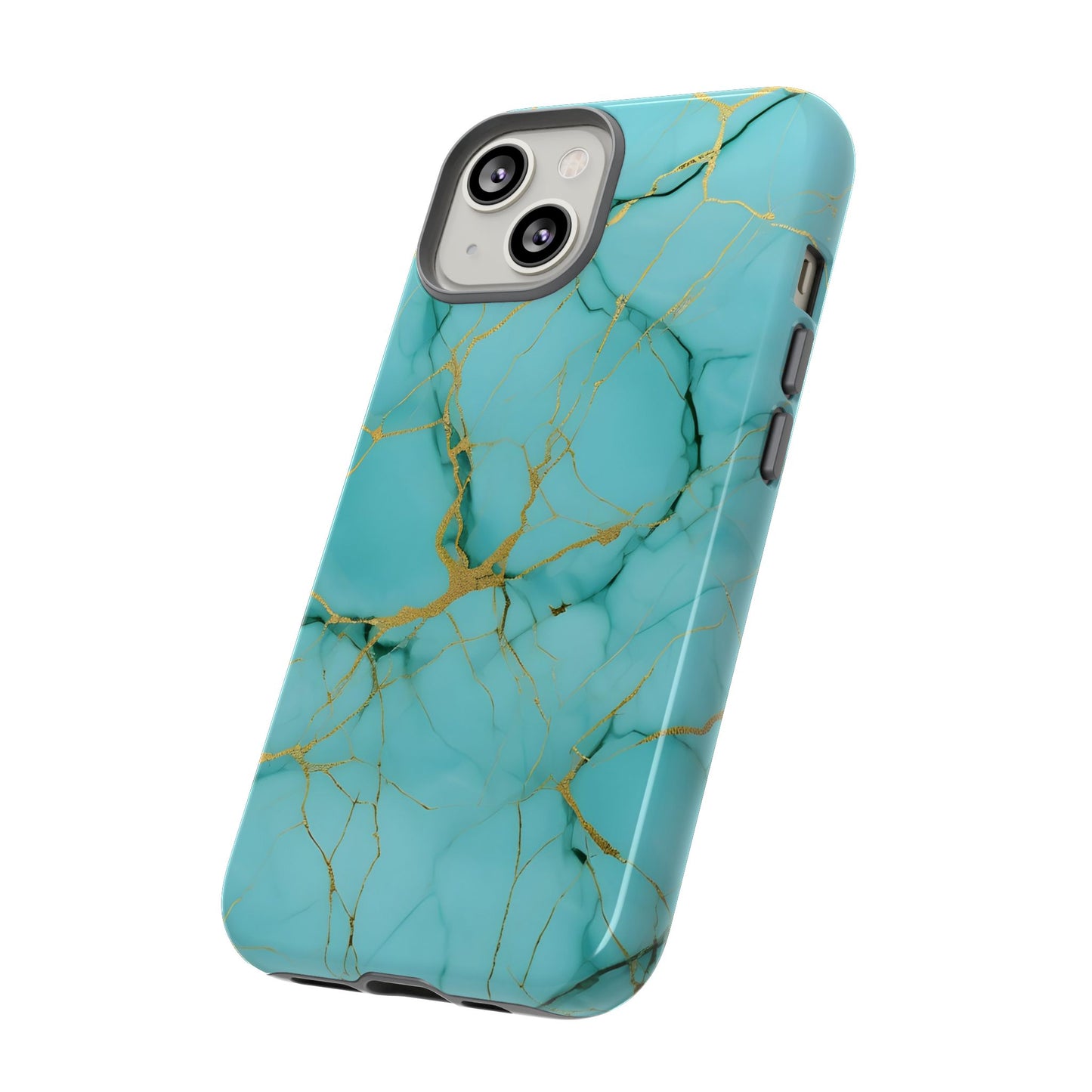 Teal Marble Tough Phone Case