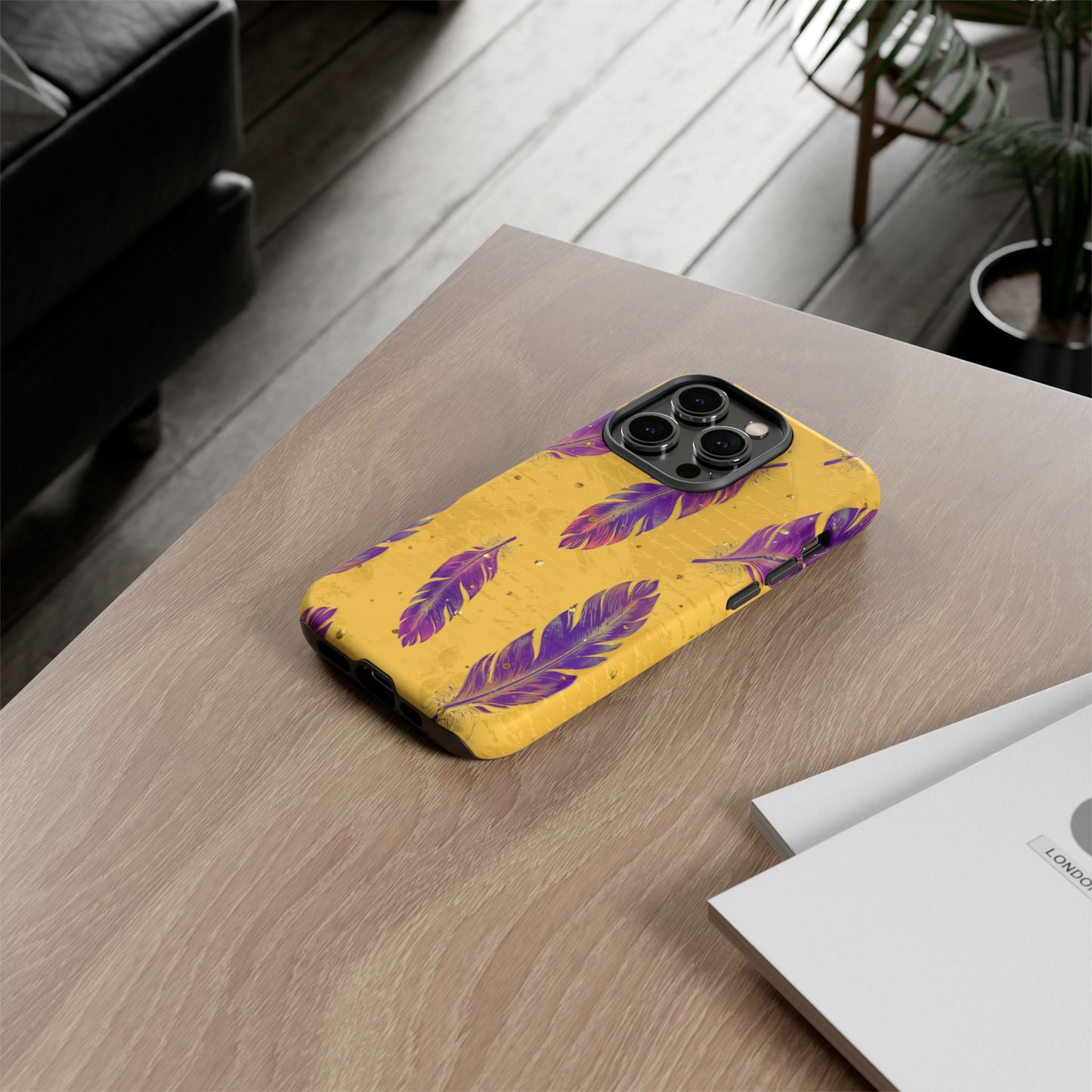 Purple Feathers - Tough Phone Case