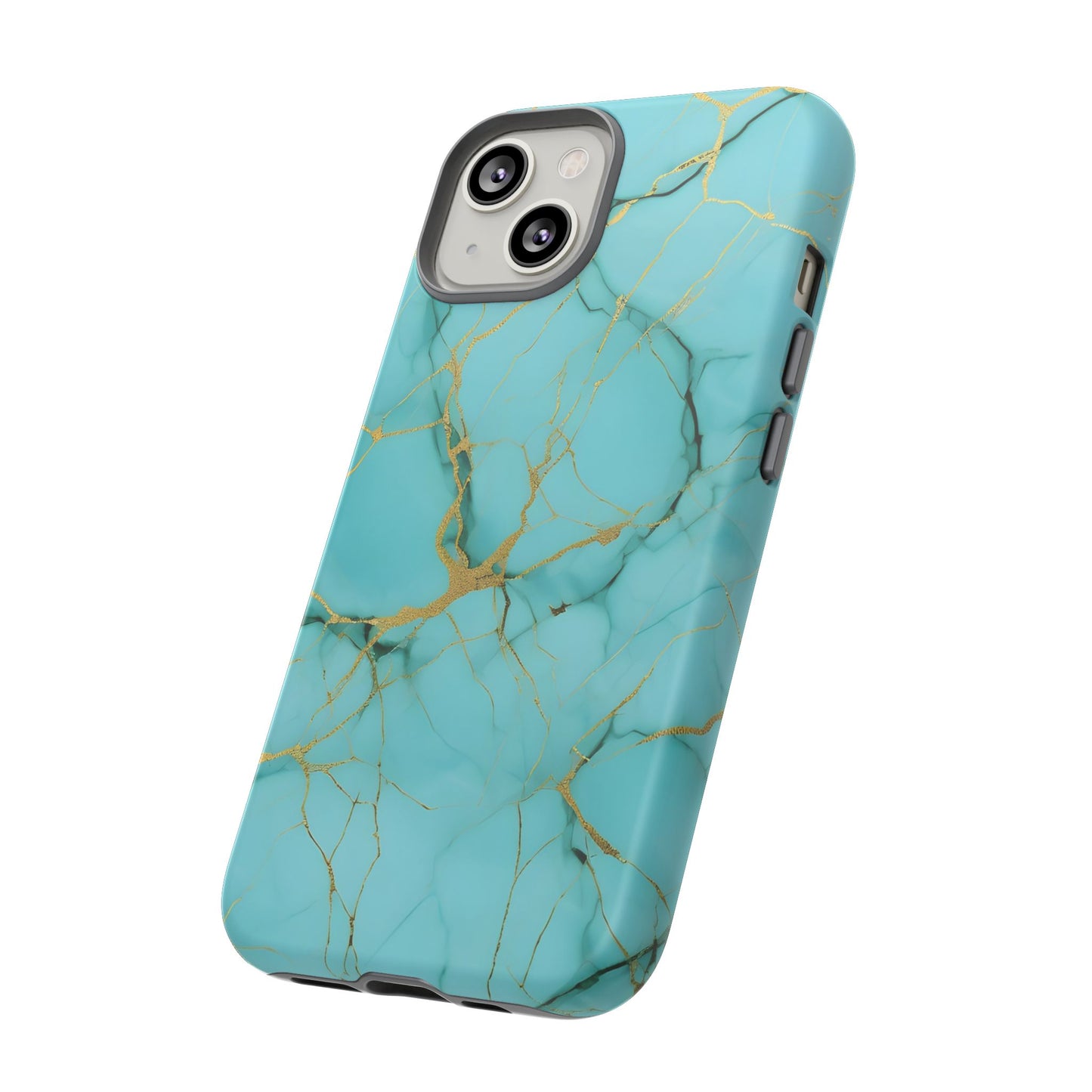 Teal Marble Tough Phone Case