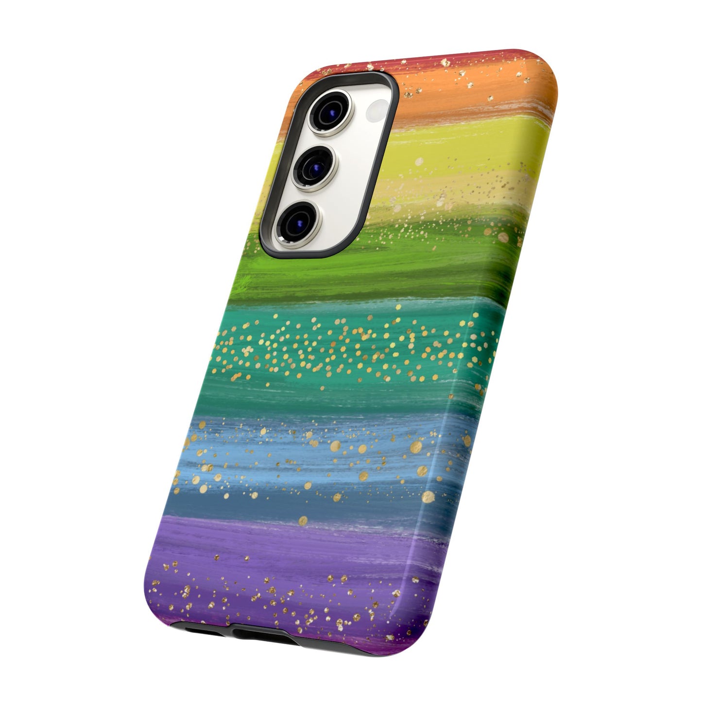 Rainbow Glitter Brush Strokes - Tough Case