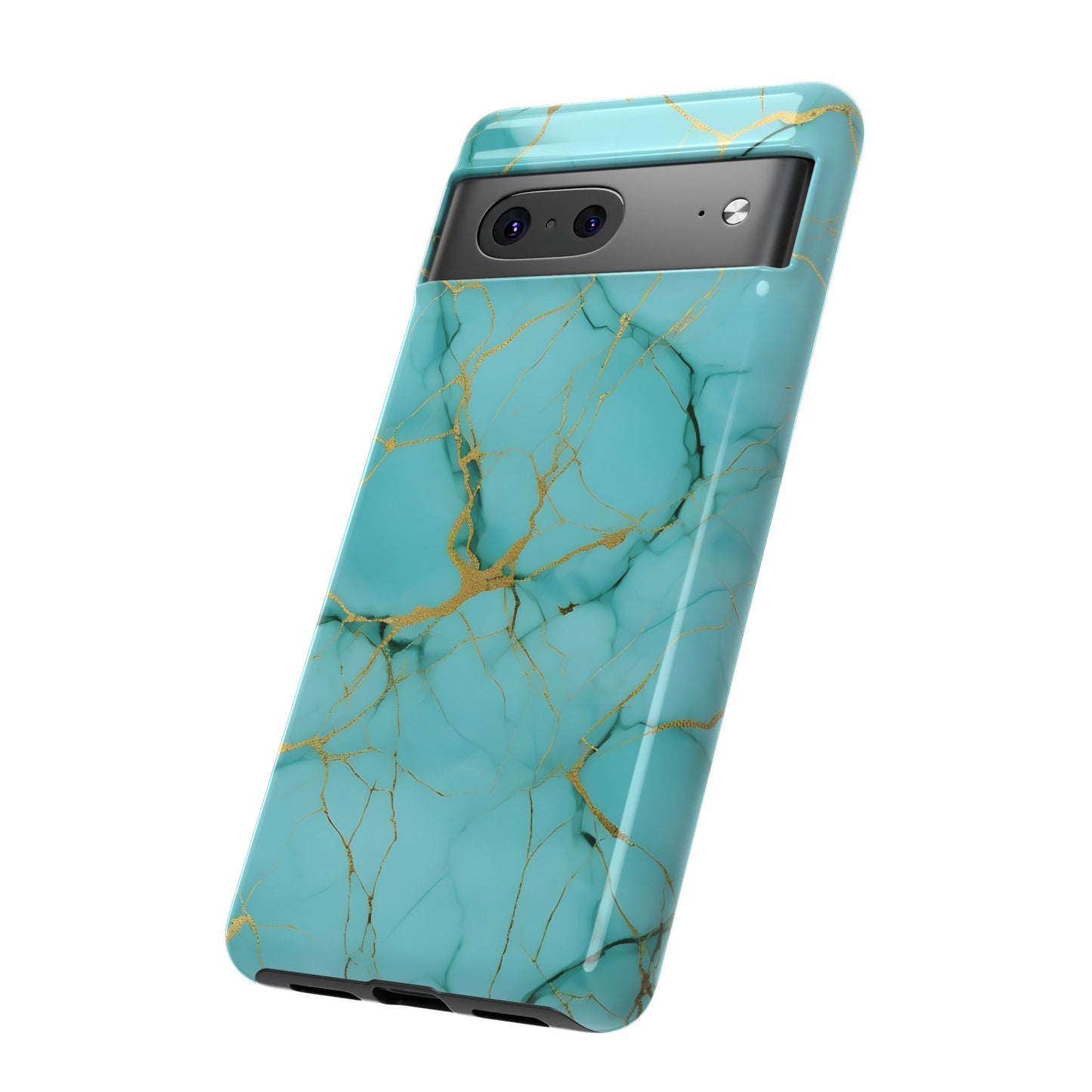 Teal Marble Tough Phone Case