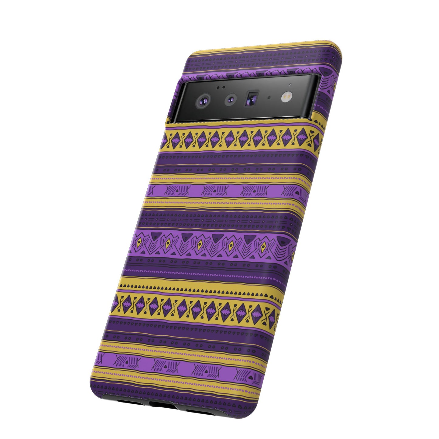 Purple & Yellow Stripes - Tough Phone Case