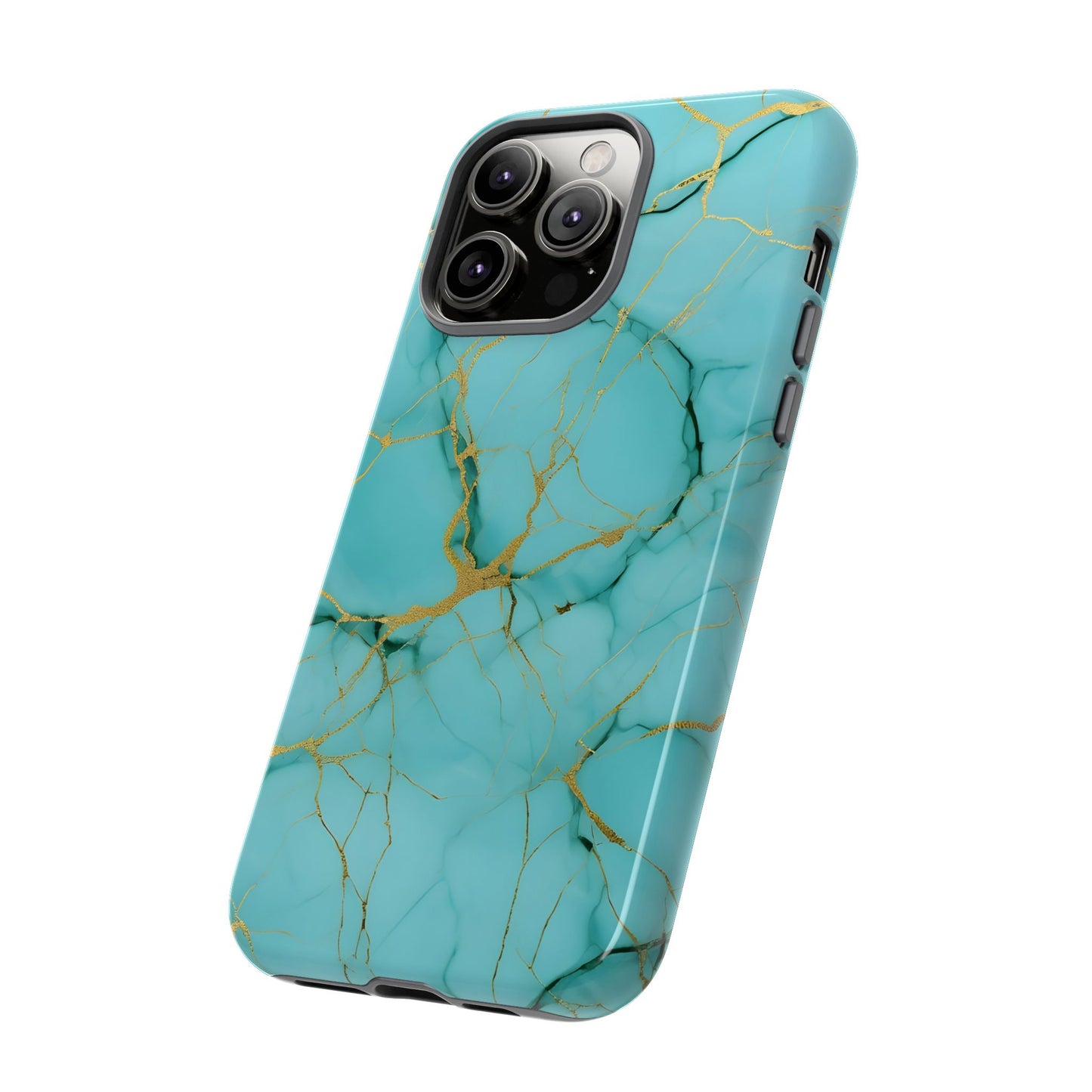 Teal Marble Tough Phone Case