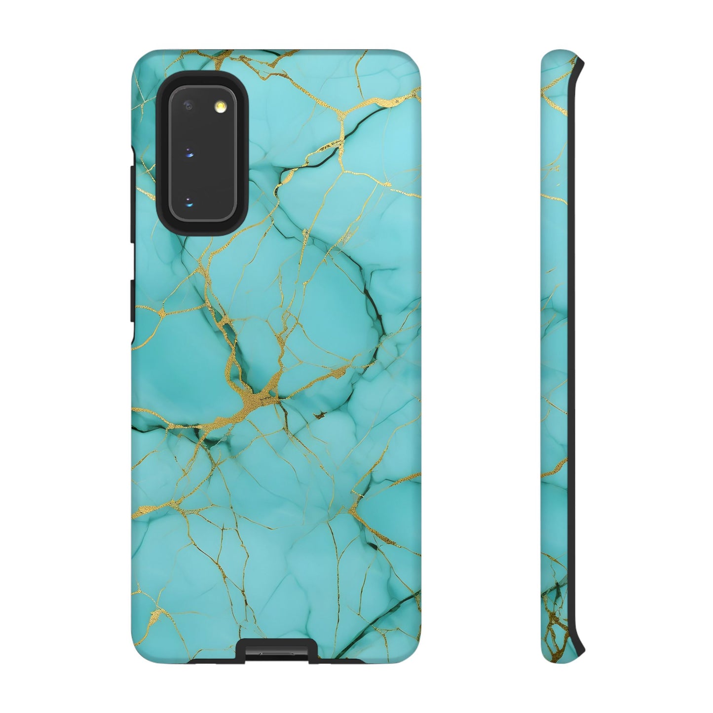 Teal Marble Tough Phone Case