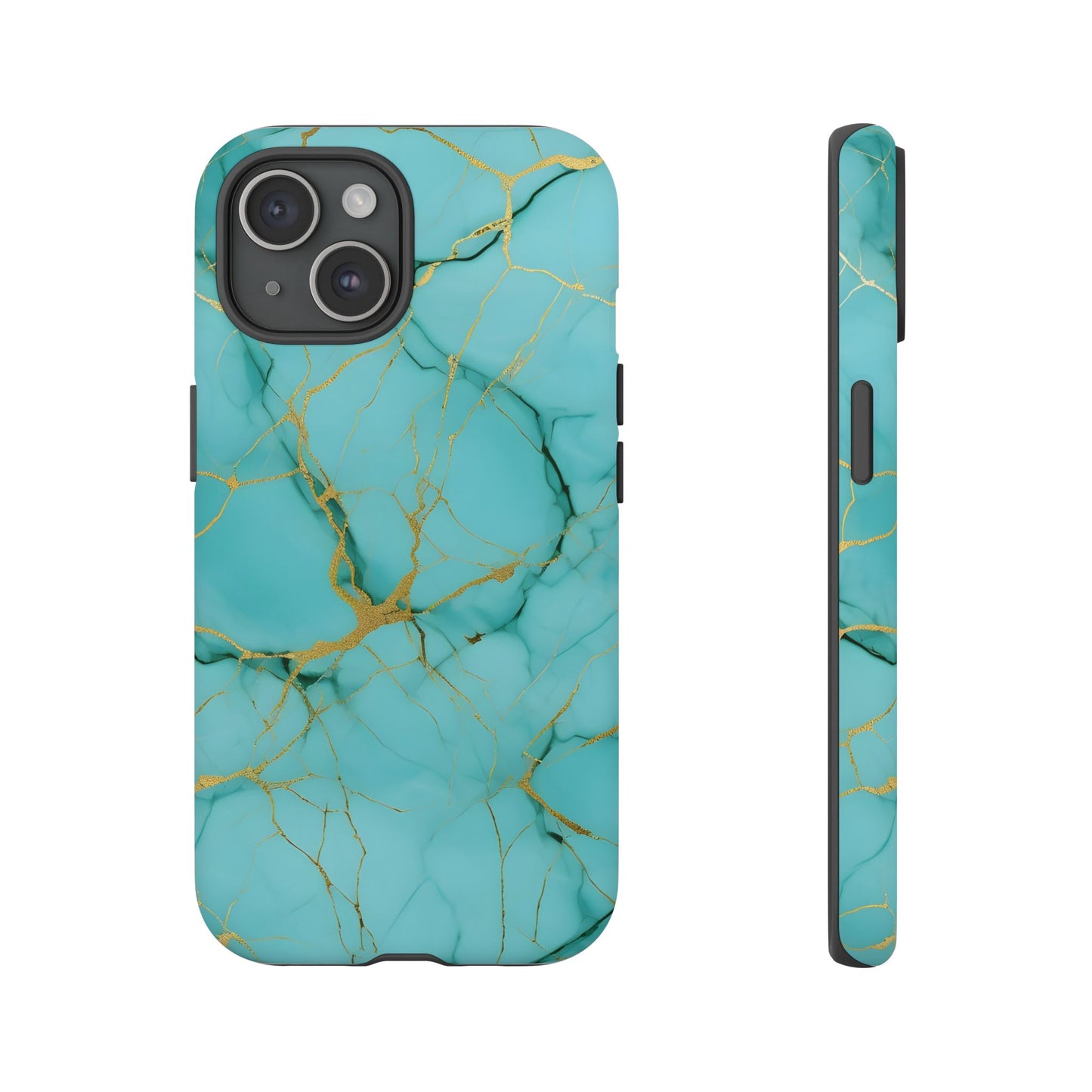 Teal Marble Tough Phone Case