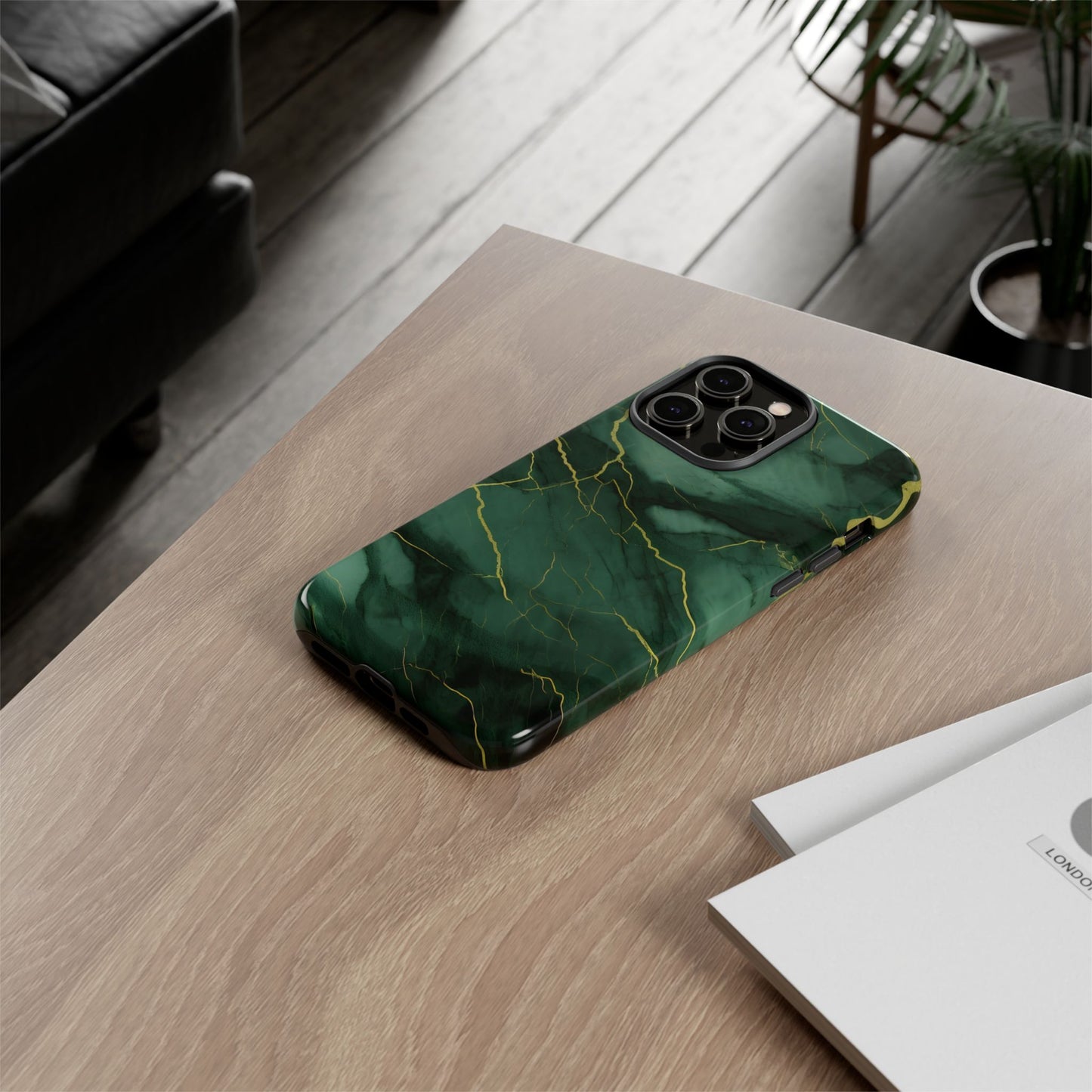 Hunter Green Marble - Tough Phone Case