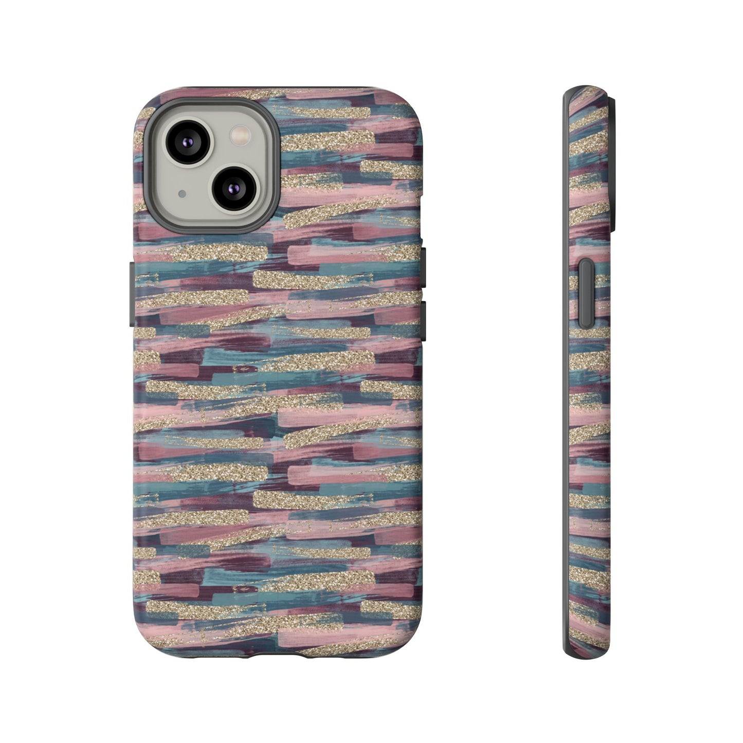 Maroon, Pink, & Gold Paint Strokes - Tough Case