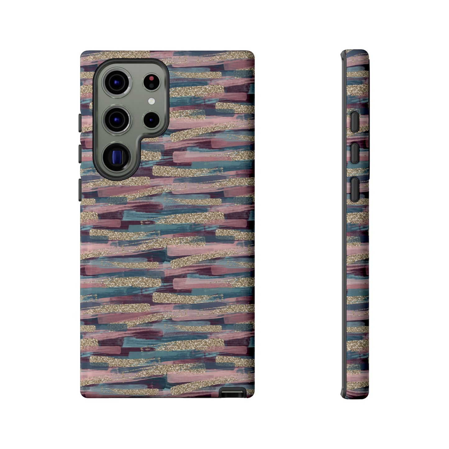 Maroon, Pink, & Gold Paint Strokes - Tough Case