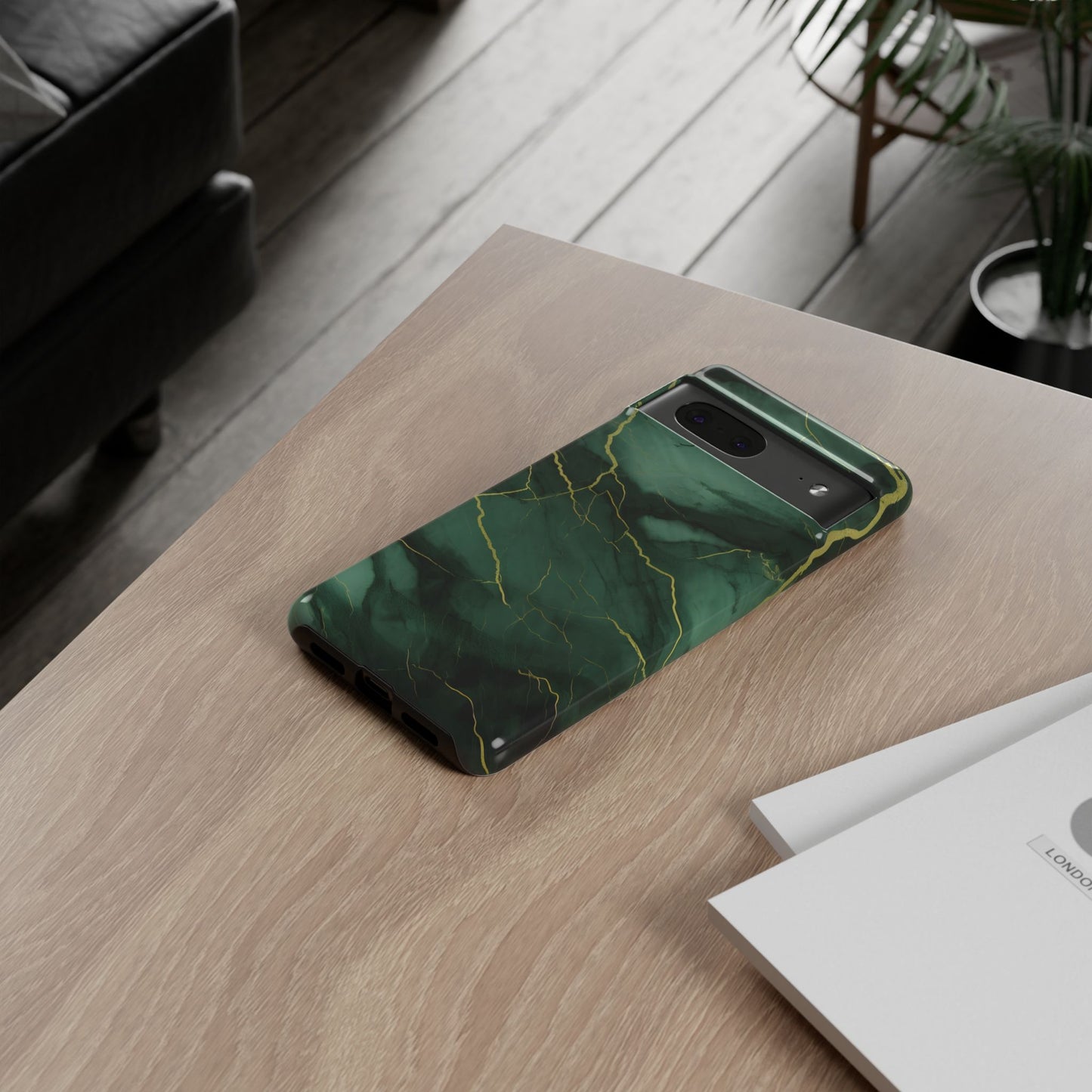 Hunter Green Marble - Tough Phone Case