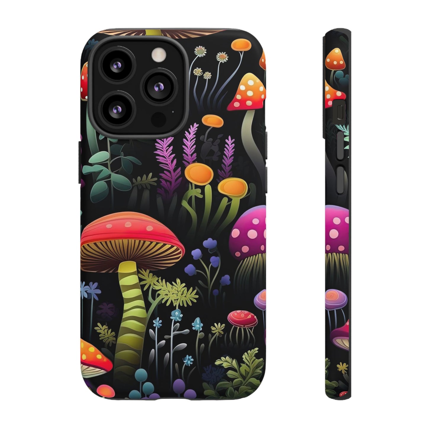 Dark Forest Mushrooms Tough Cell Phone Case