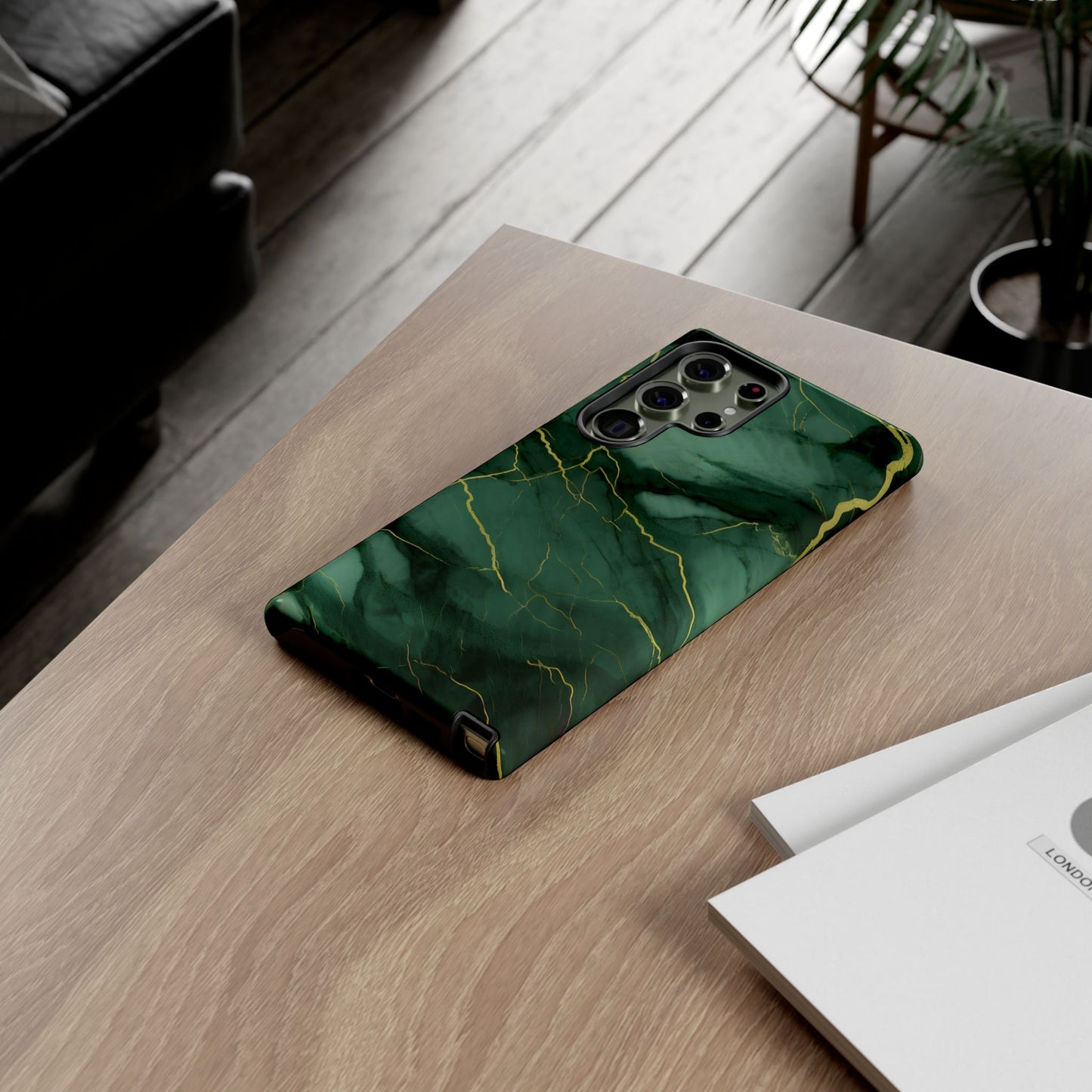 Hunter Green Marble - Tough Phone Case
