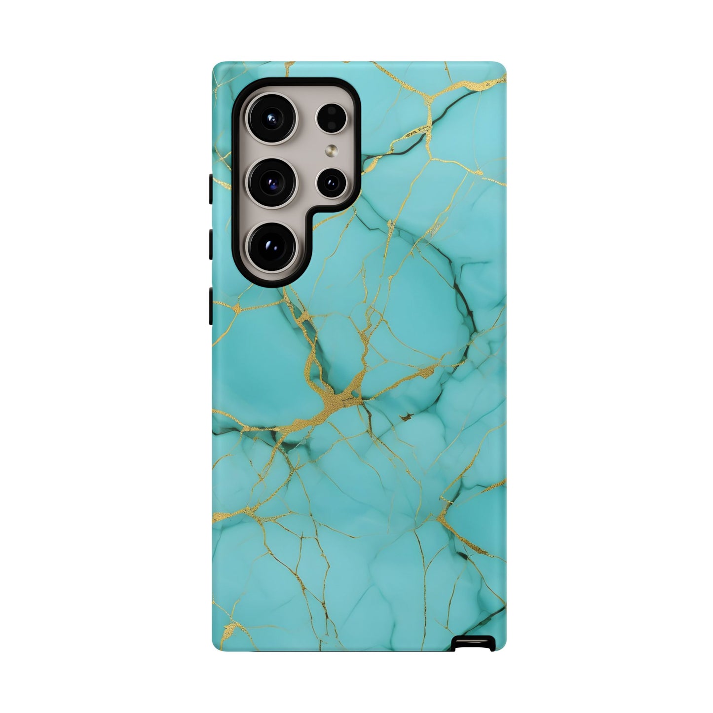 Teal Marble Tough Phone Case