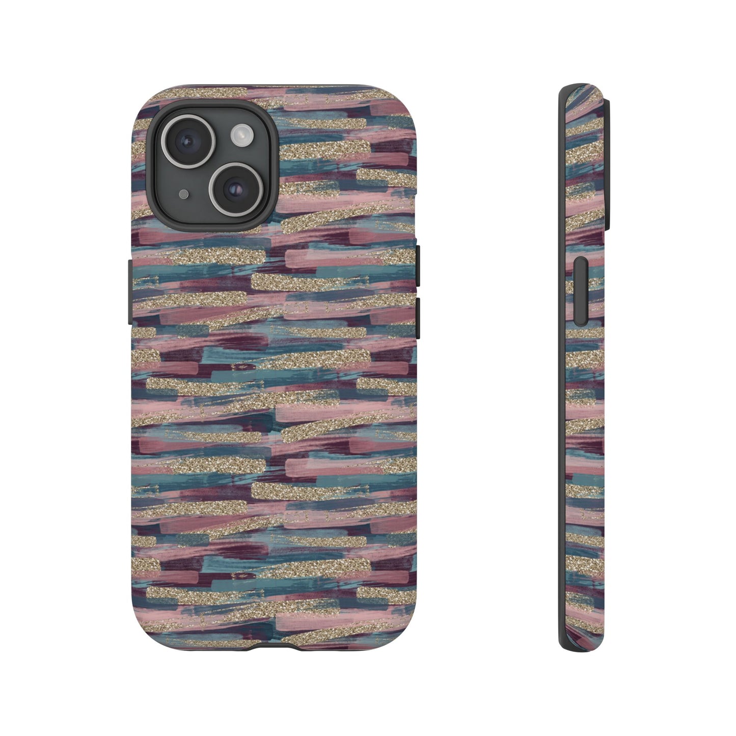 Maroon, Pink, & Gold Paint Strokes - Tough Case