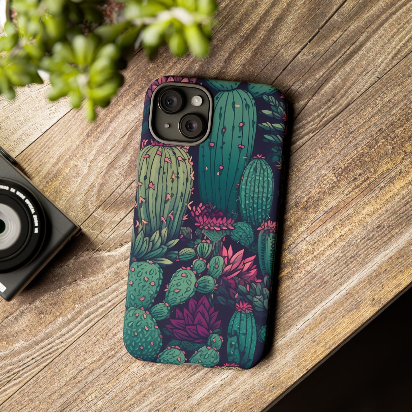 Succulent Garden Tough Phone Case – Bold & Stylish Protection for Plant Lovers