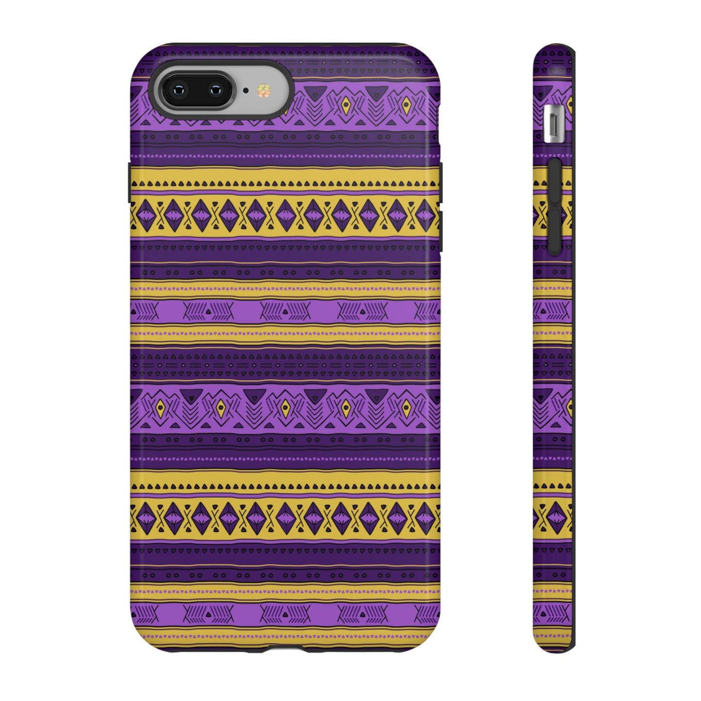 Purple & Yellow Stripes - Tough Phone Case