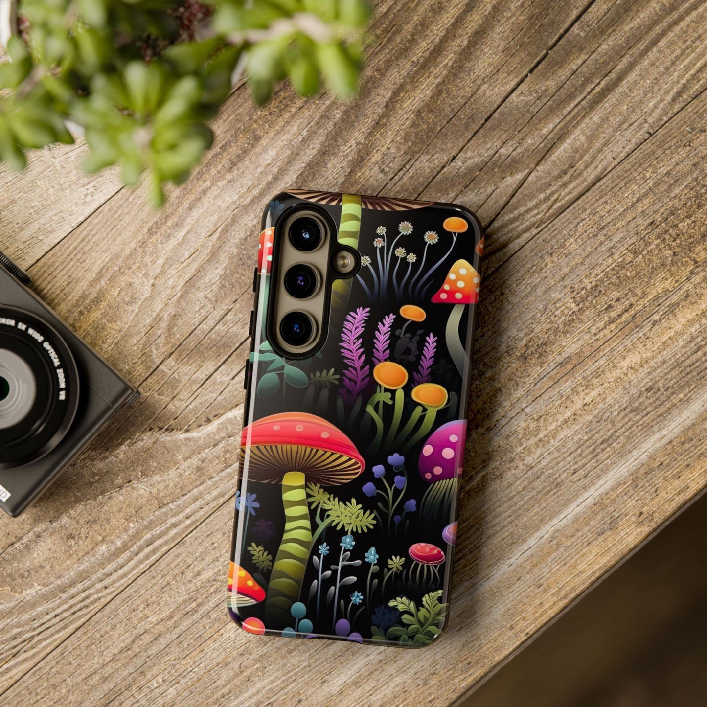 Dark Forest Mushrooms Tough Cell Phone Case