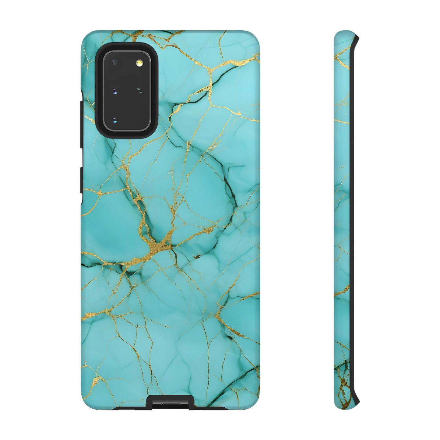 Teal Marble Tough Phone Case