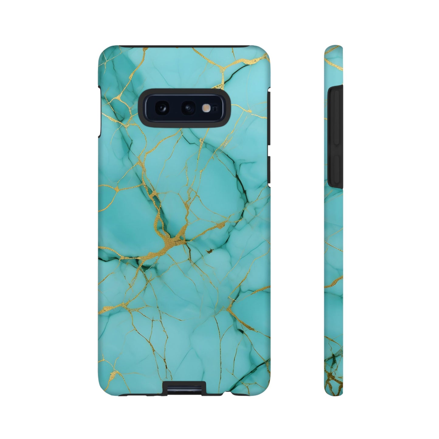 Teal Marble Tough Phone Case
