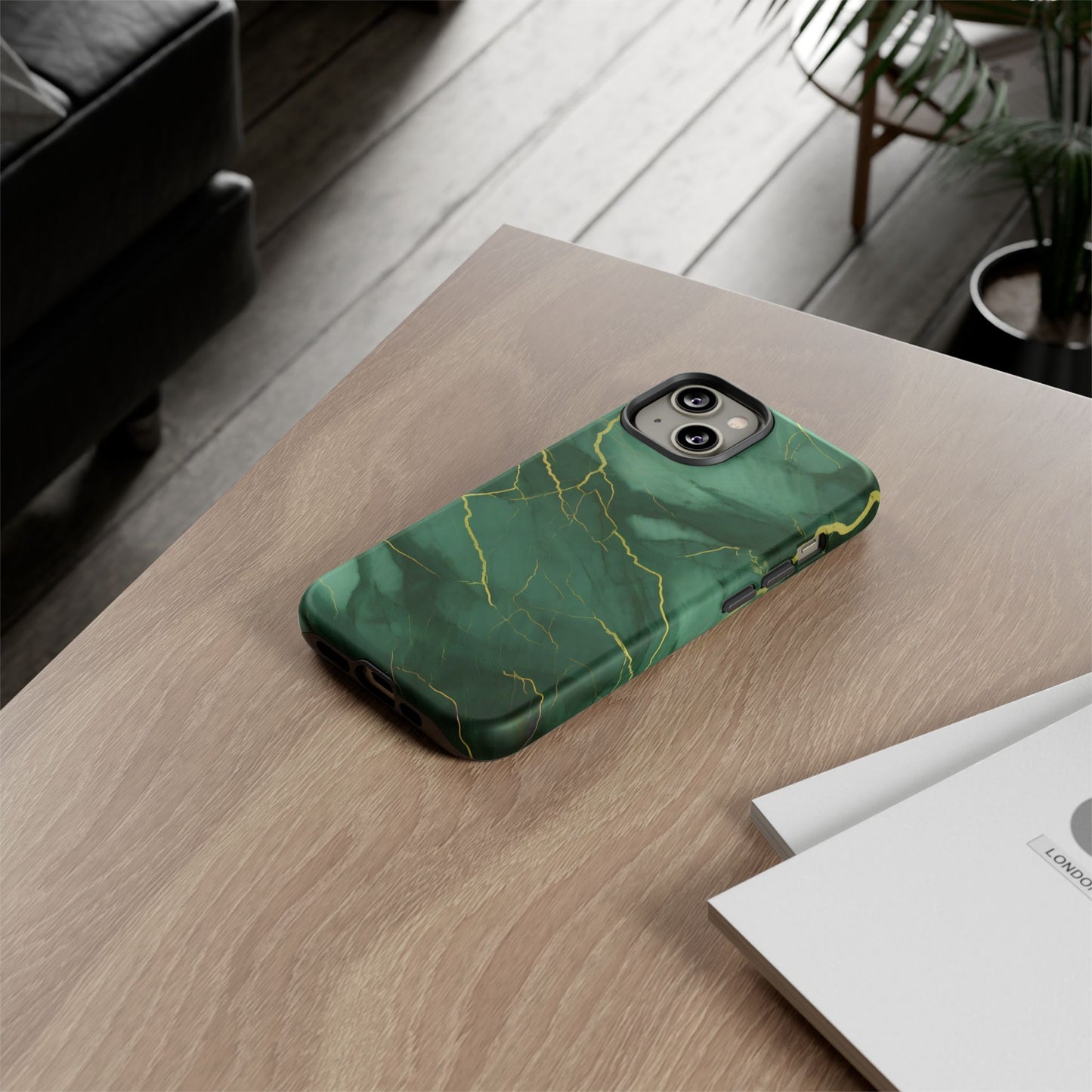 Hunter Green Marble - Tough Phone Case