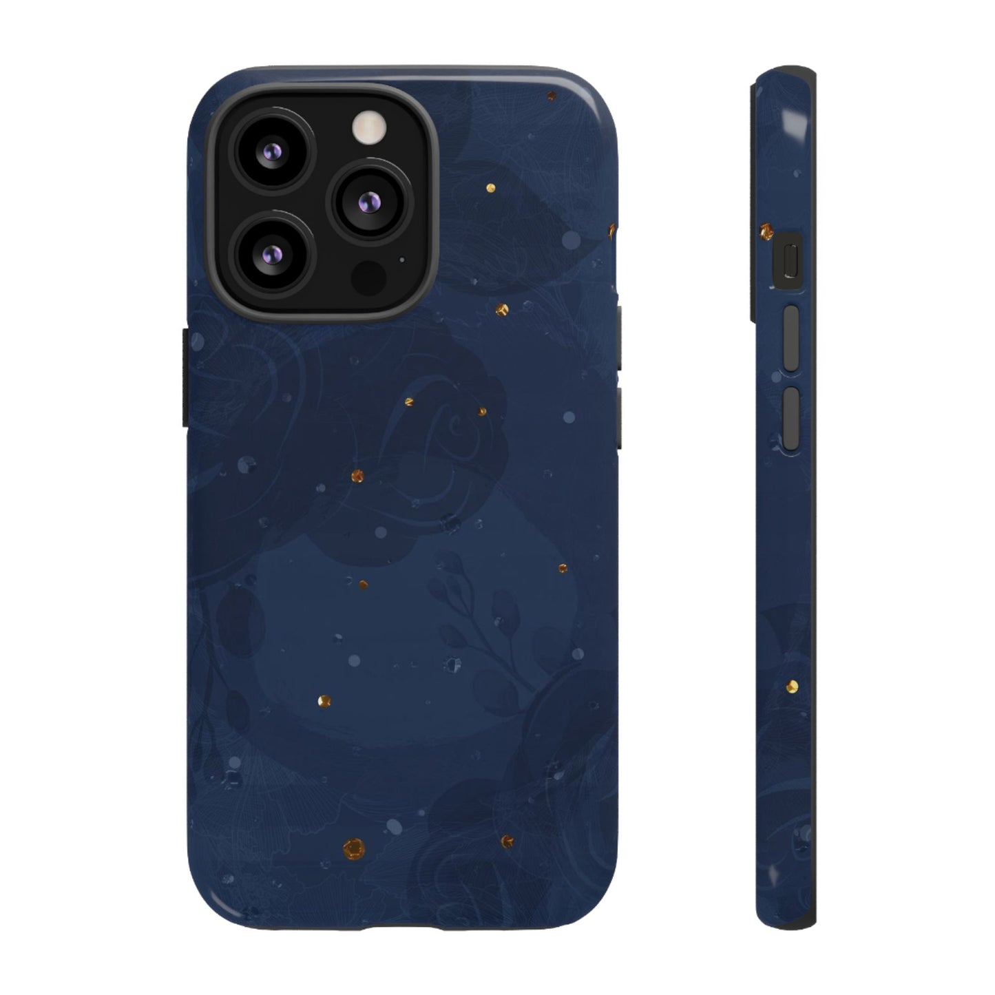 Subtle Navy Florals - Tough Phone Case