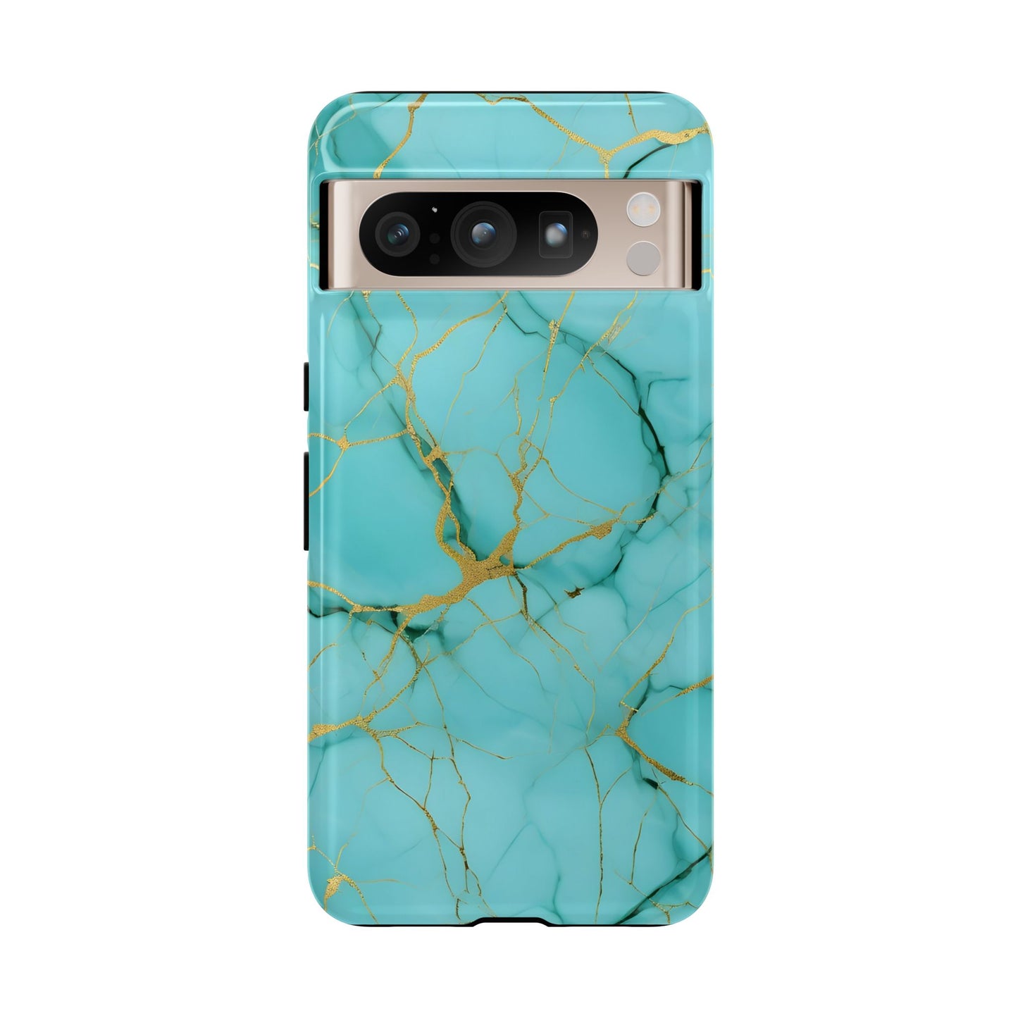 Teal Marble Tough Phone Case