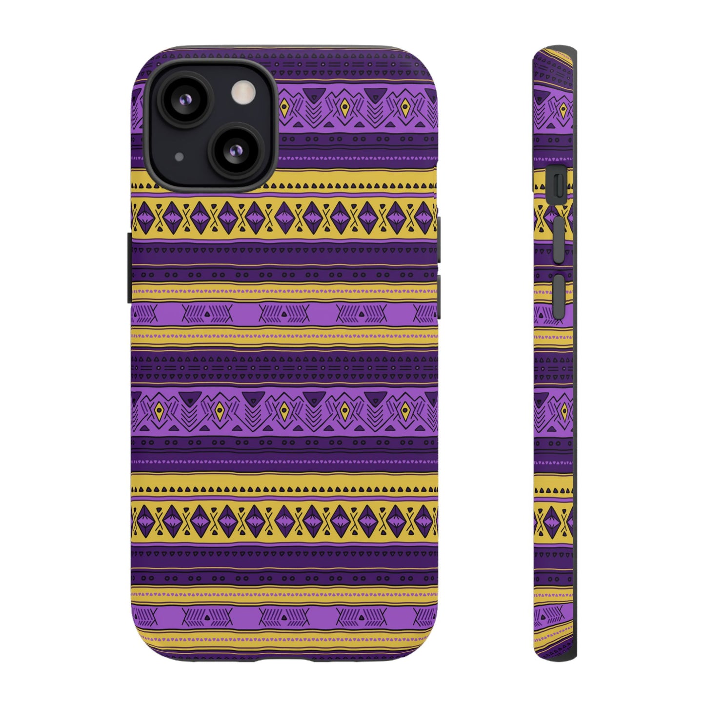 Purple & Yellow Stripes - Tough Phone Case