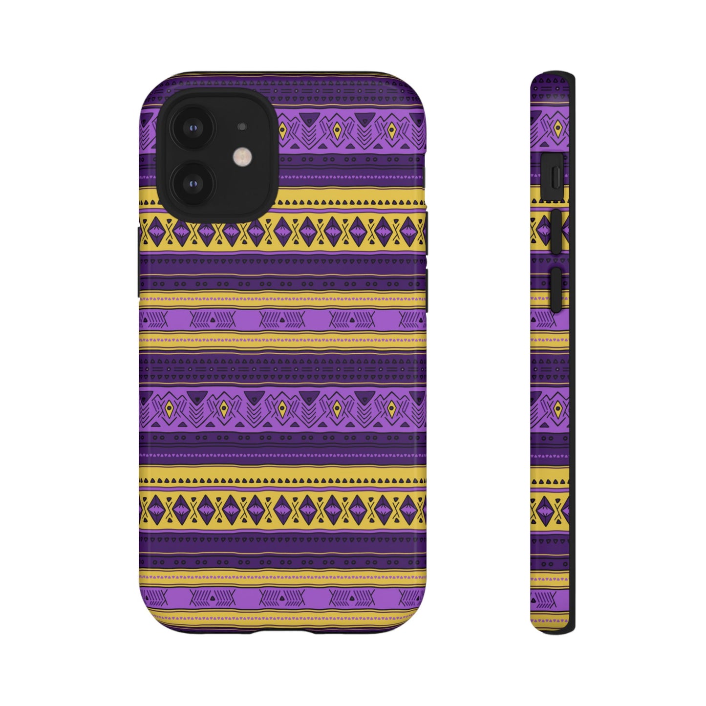 Purple & Yellow Stripes - Tough Phone Case