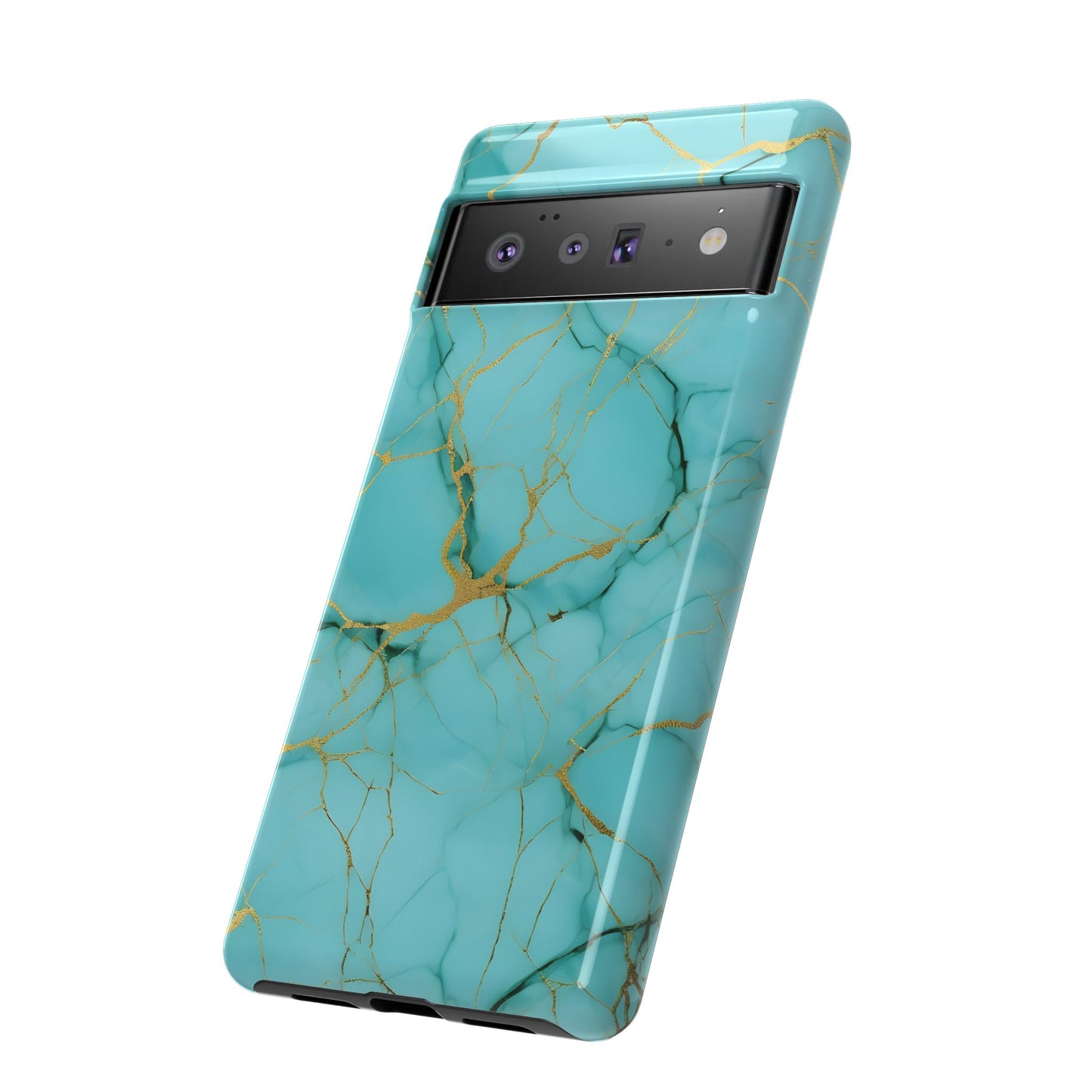 Teal Marble Tough Phone Case