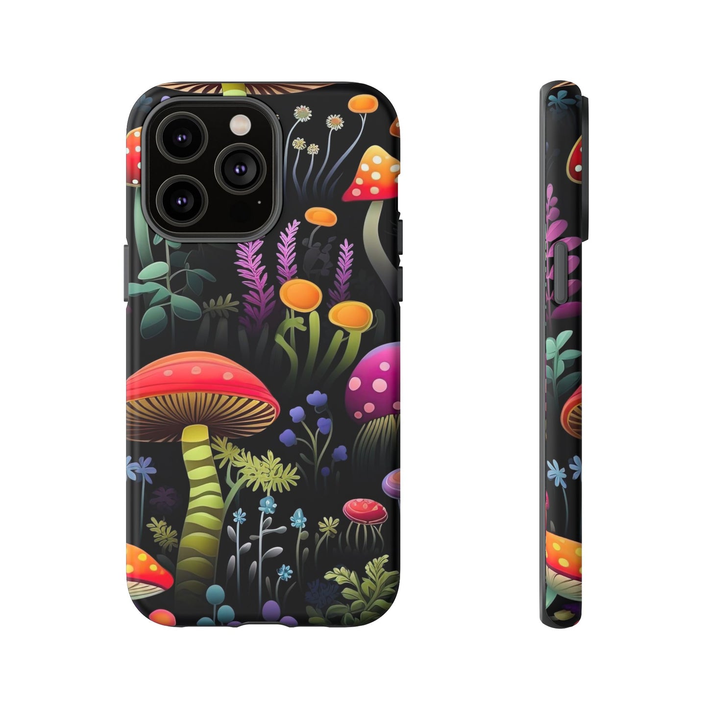 Dark Forest Mushrooms Tough Cell Phone Case
