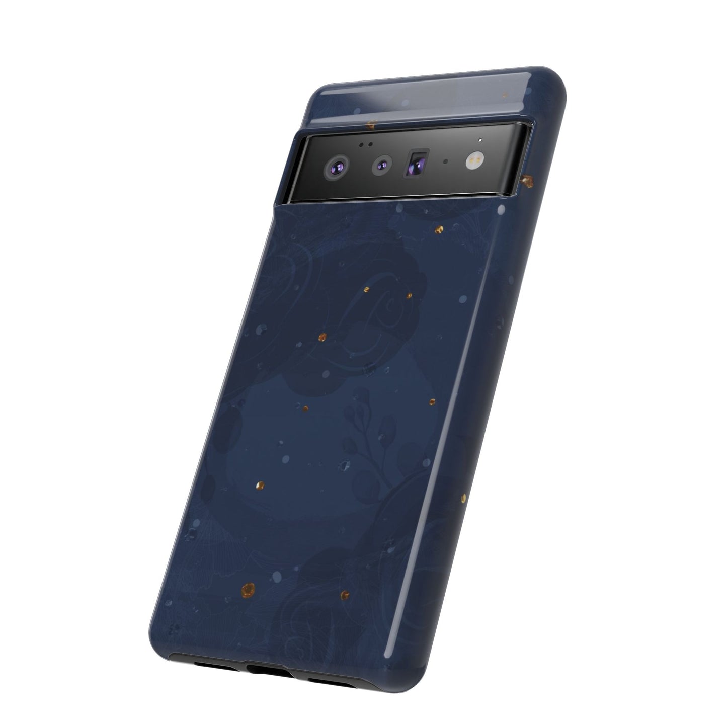 Subtle Navy Florals - Tough Phone Case