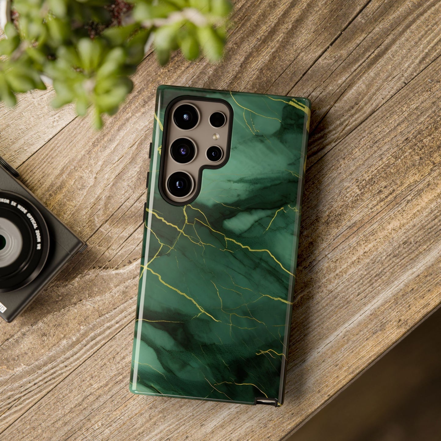 Hunter Green Marble - Tough Phone Case