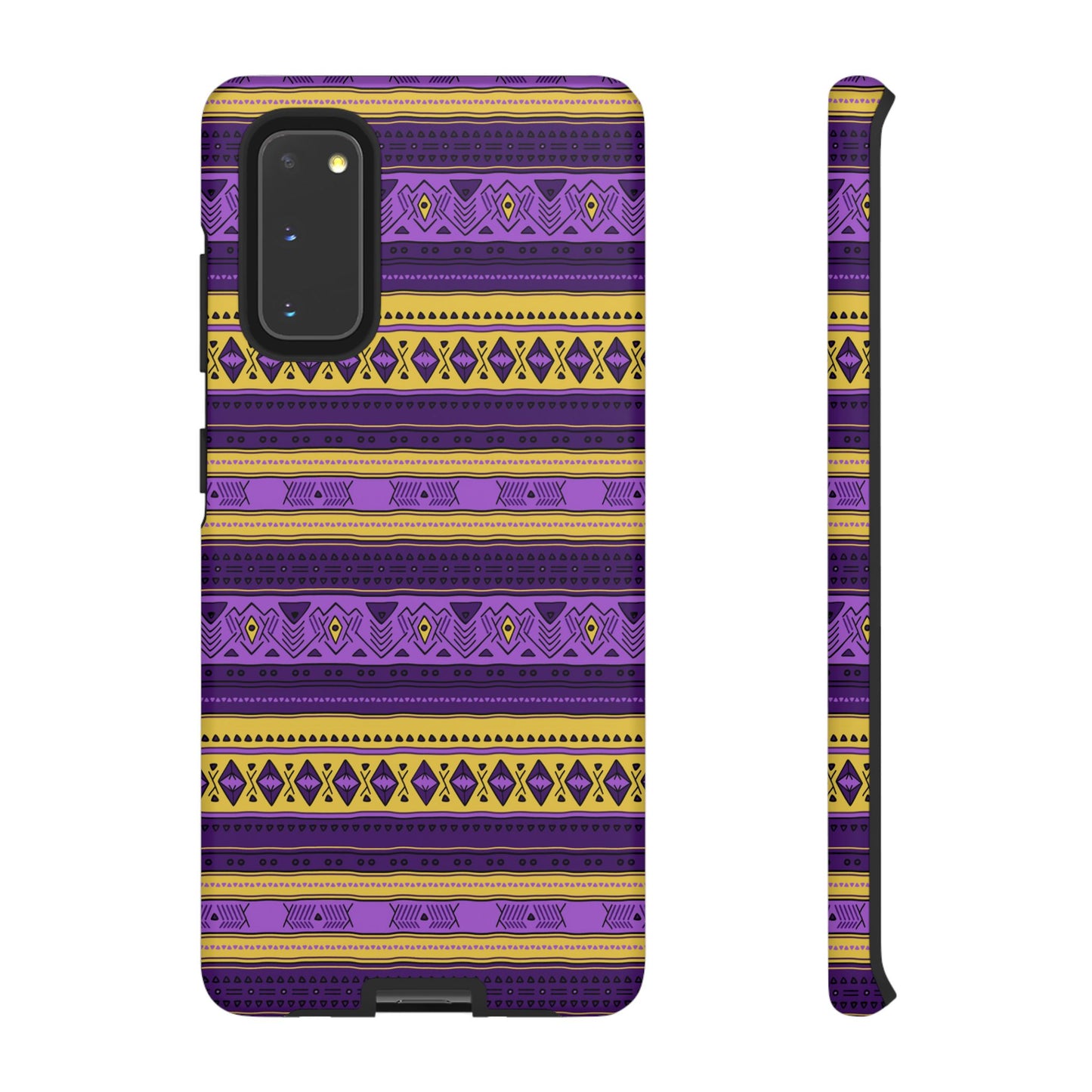 Purple & Yellow Stripes - Tough Phone Case