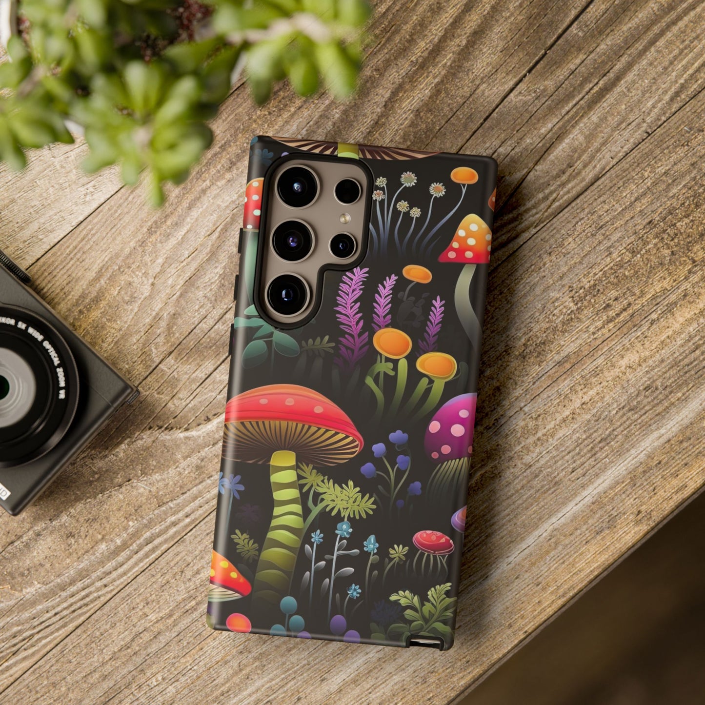 Dark Forest Mushrooms Tough Cell Phone Case