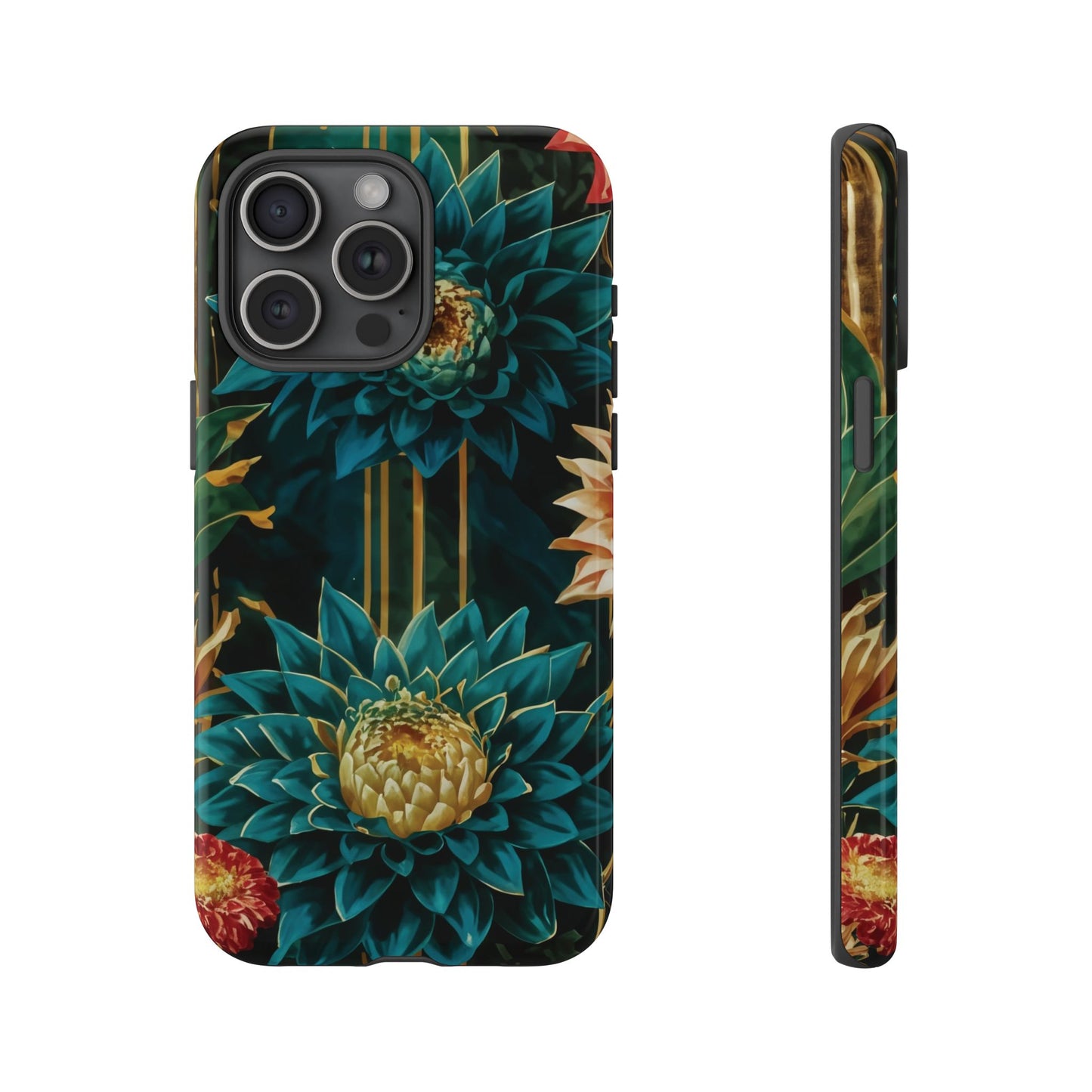 Bold Bloom Garden Tough Phone Case – Dramatic Florals for Statement-Makers