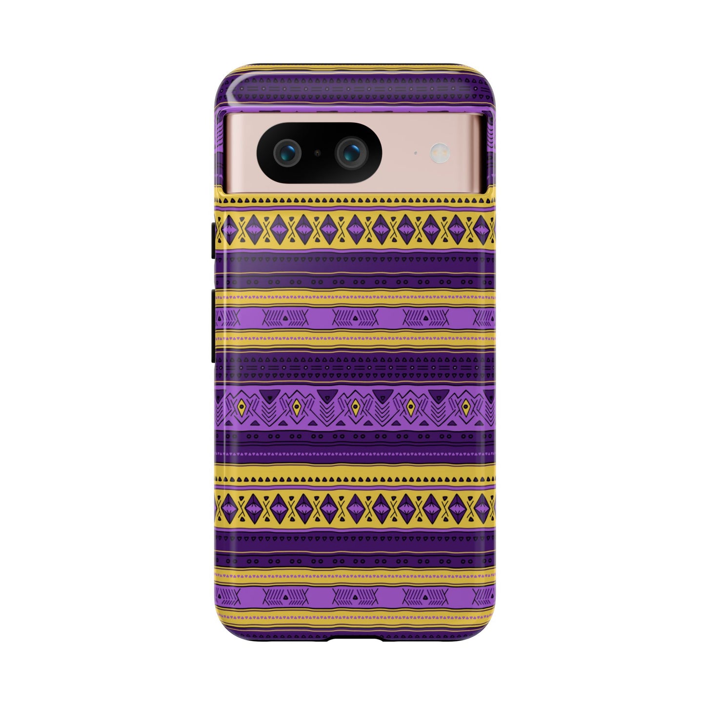Purple & Yellow Stripes - Tough Phone Case