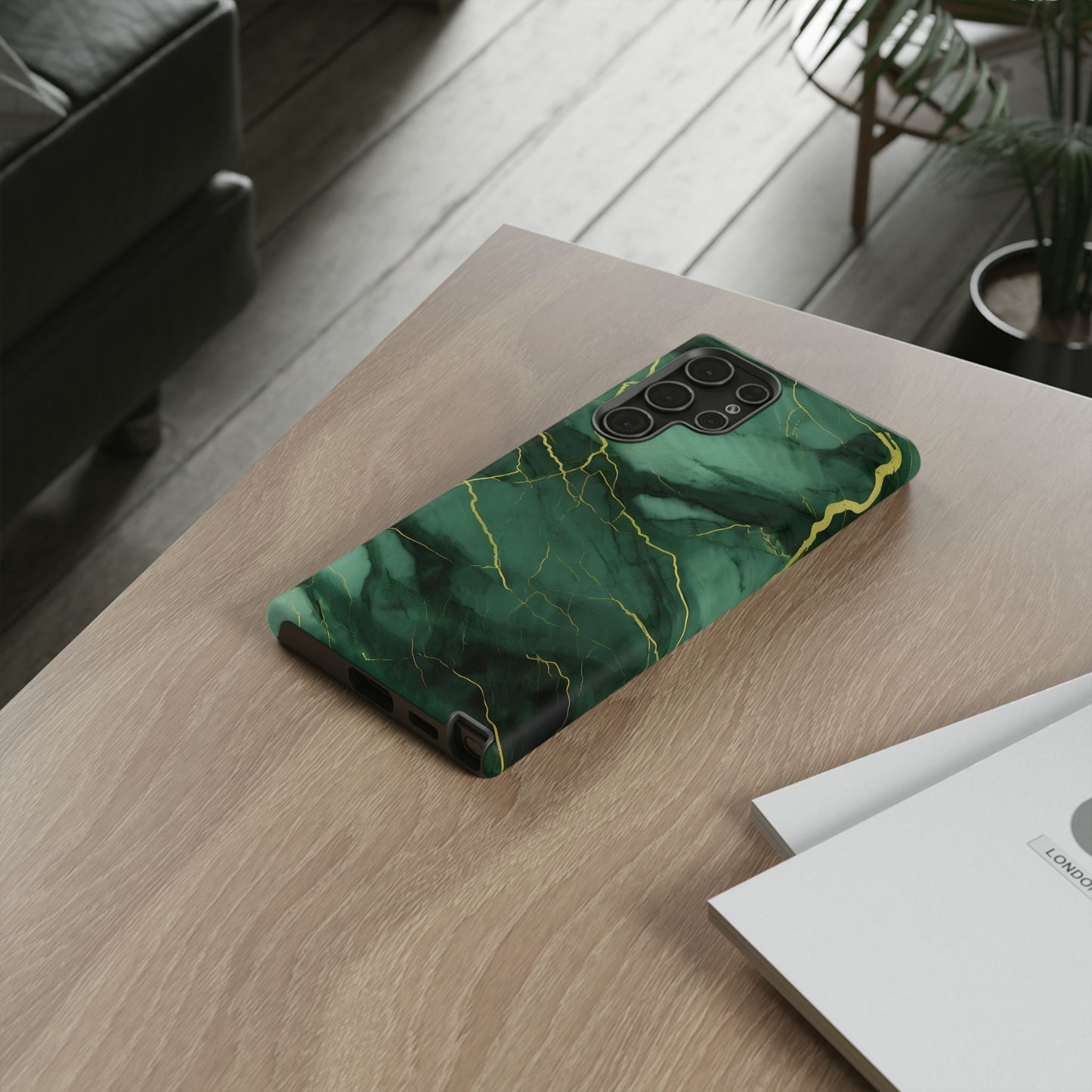 Hunter Green Marble - Tough Phone Case
