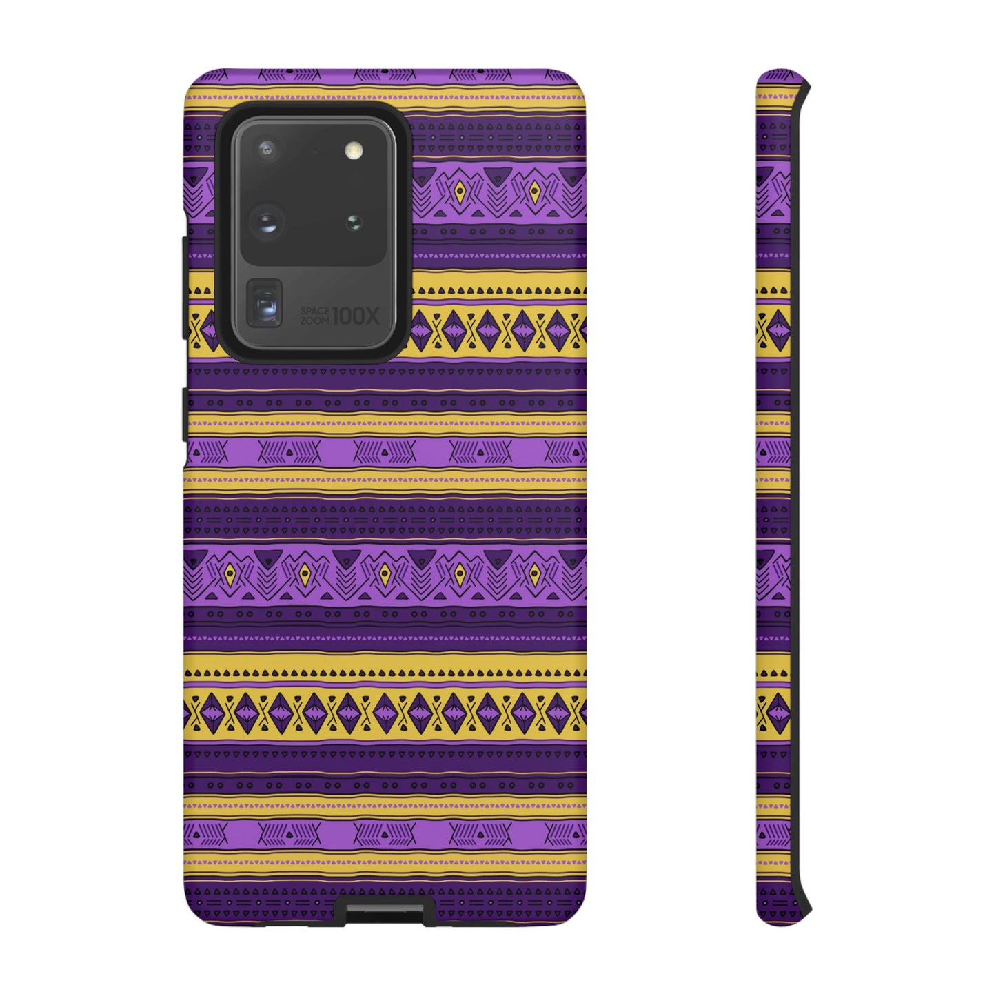 Purple & Yellow Stripes - Tough Phone Case
