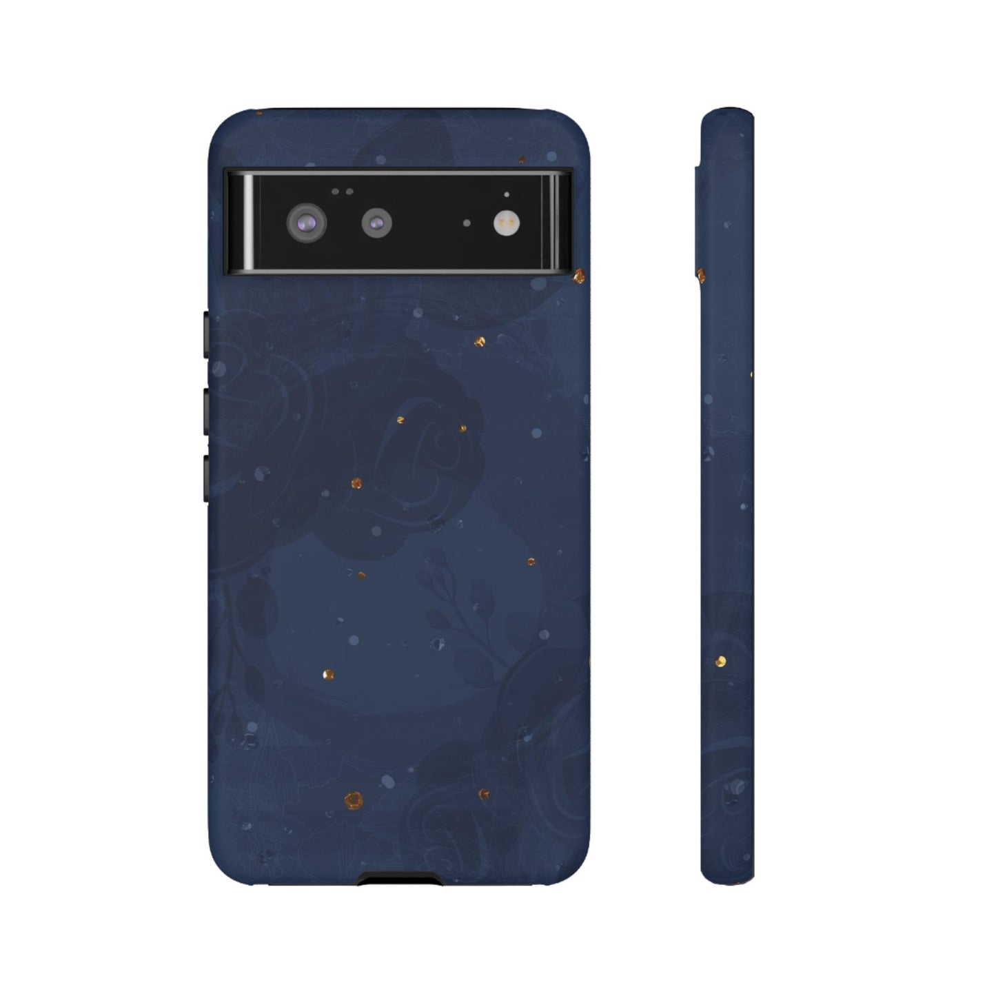Subtle Navy Florals - Tough Phone Case