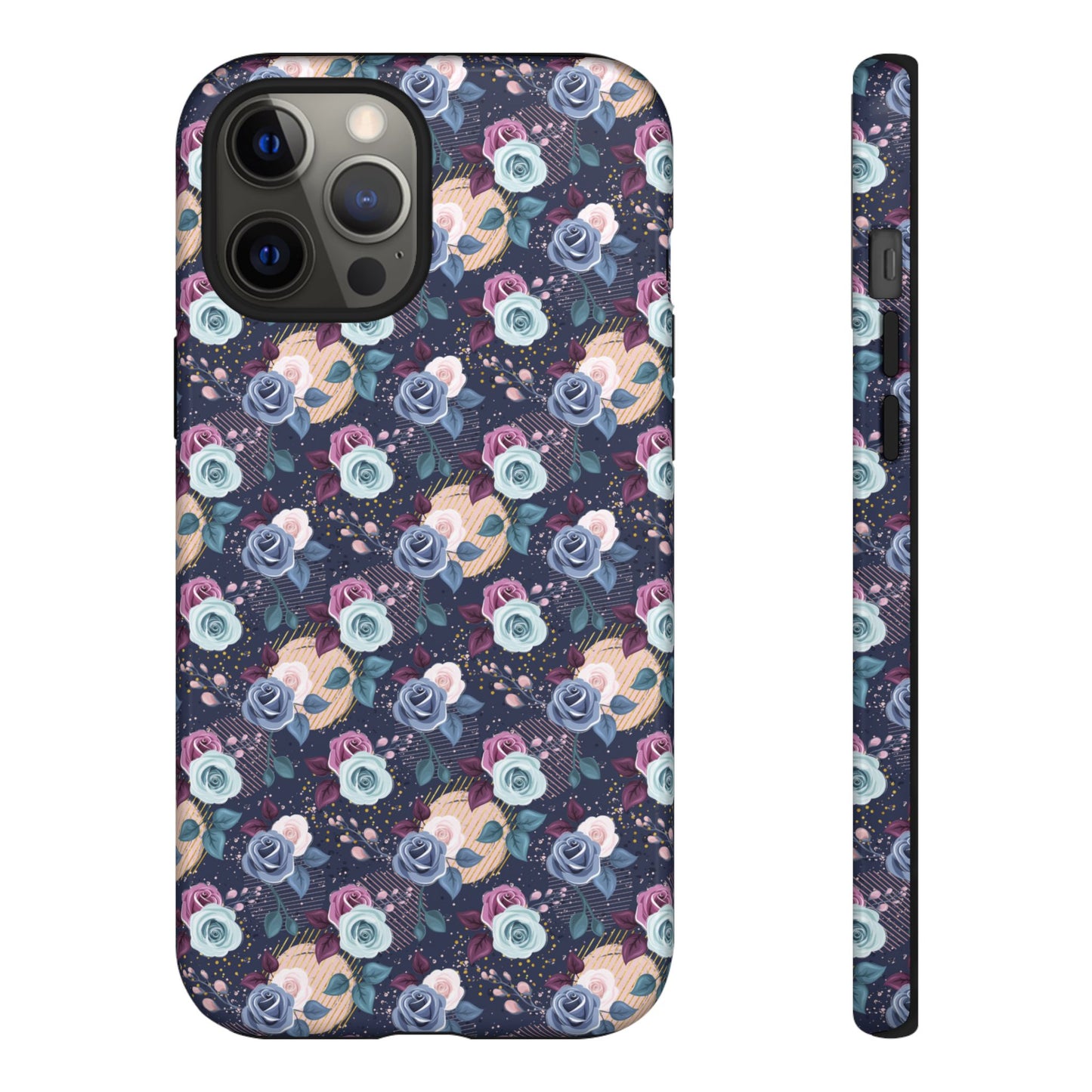 Navy & Pink Florals  - Tough Phone Case