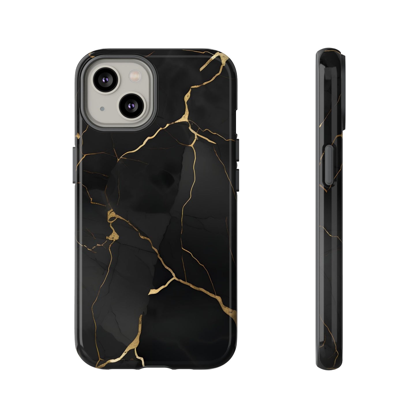 Black Marble  - Tough Phone Case