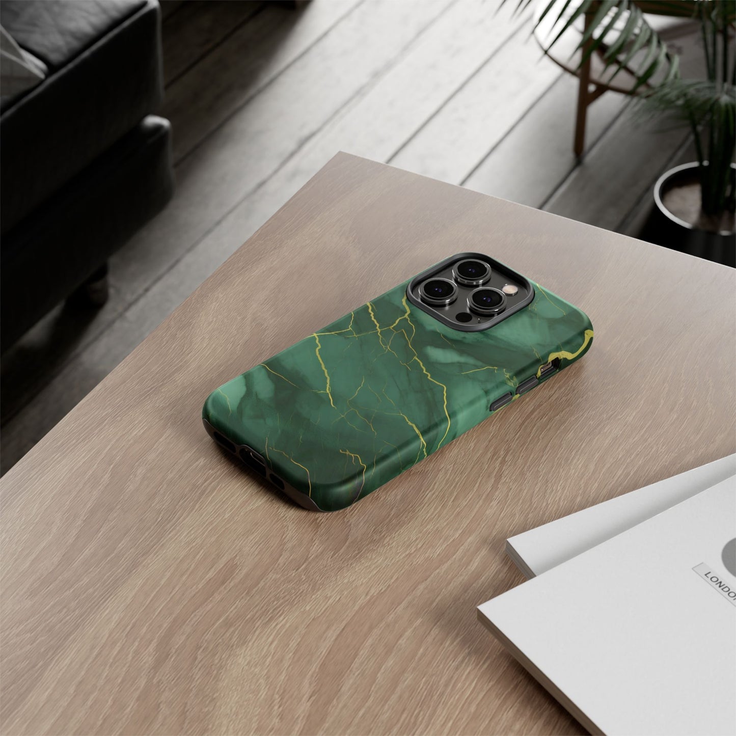 Hunter Green Marble - Tough Phone Case