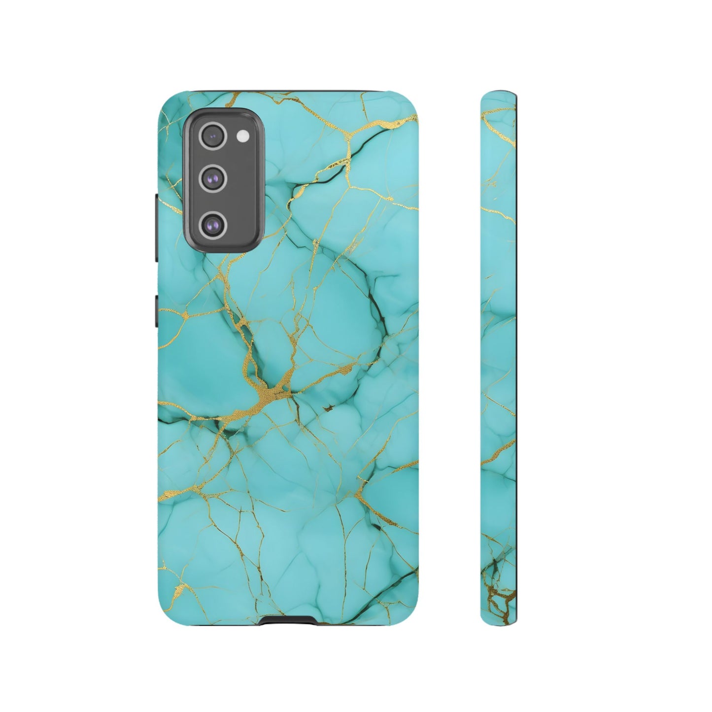 Teal Marble Tough Phone Case
