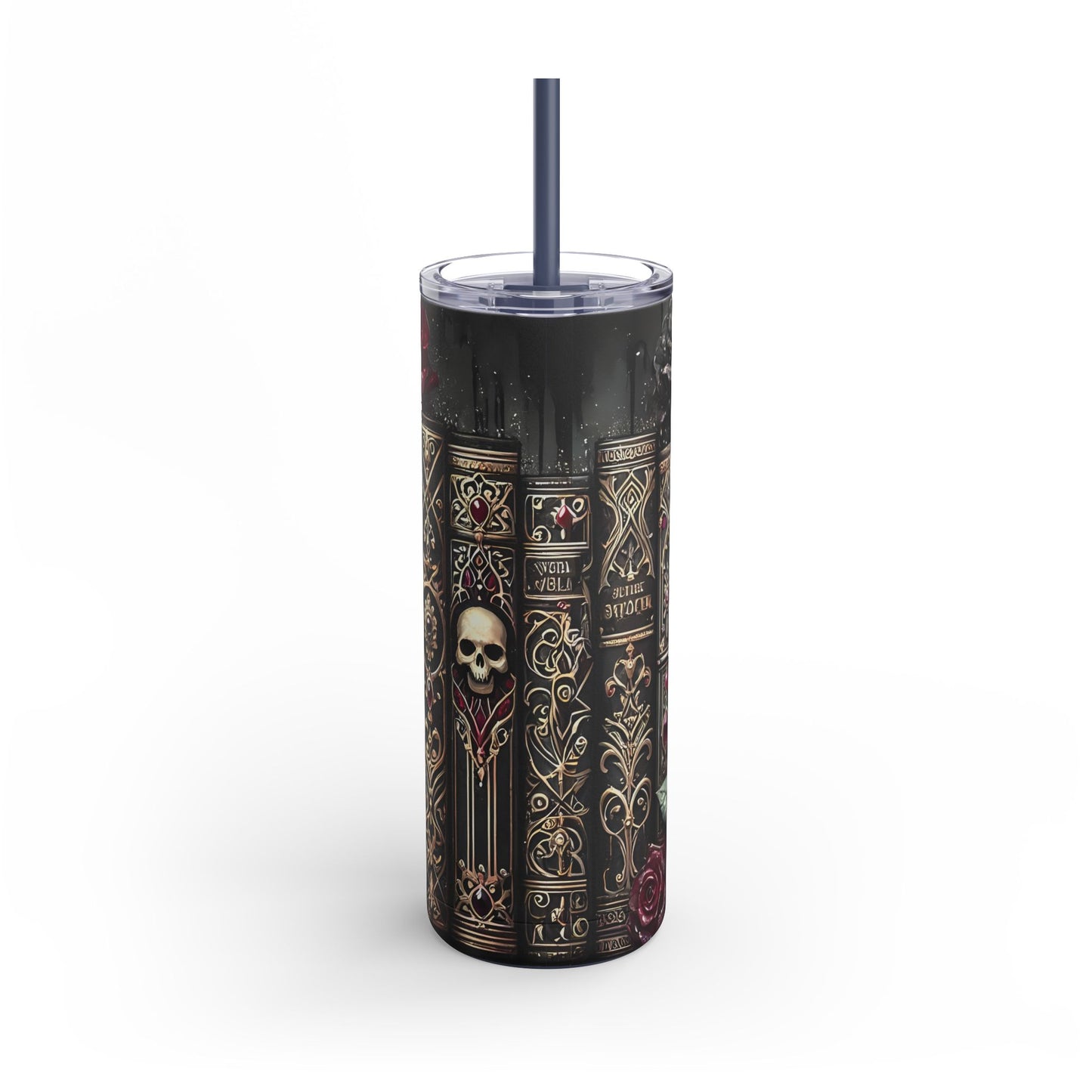 Book Lover Gift - I Prefer the Villain Skinny Tumbler | Dark Academia Matte 20oz Insulated Drinkware