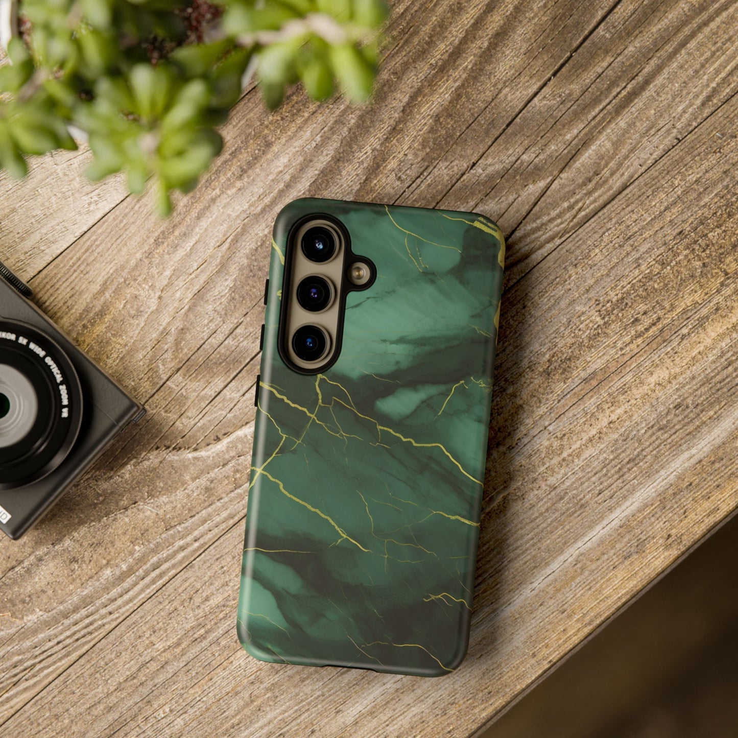Hunter Green Marble - Tough Phone Case