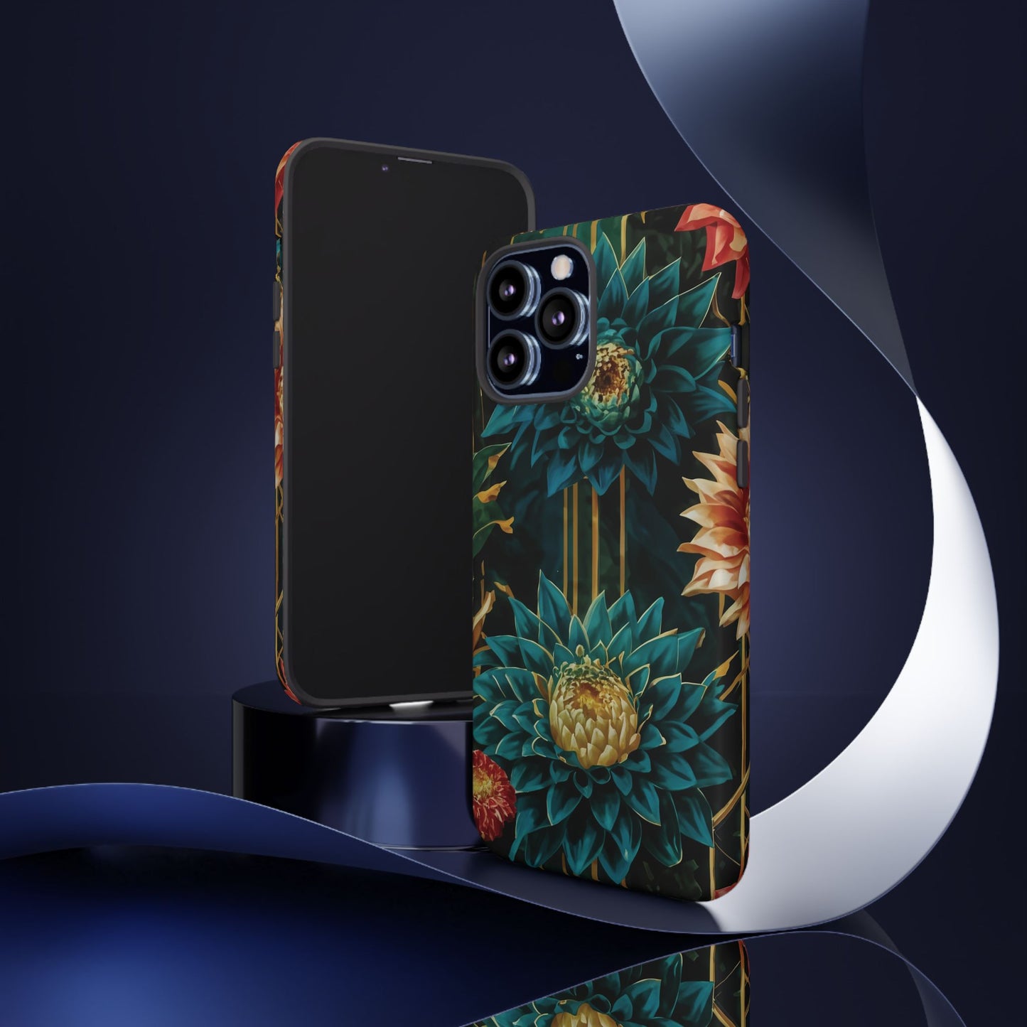 Bold Bloom Garden Tough Phone Case – Dramatic Florals for Statement-Makers