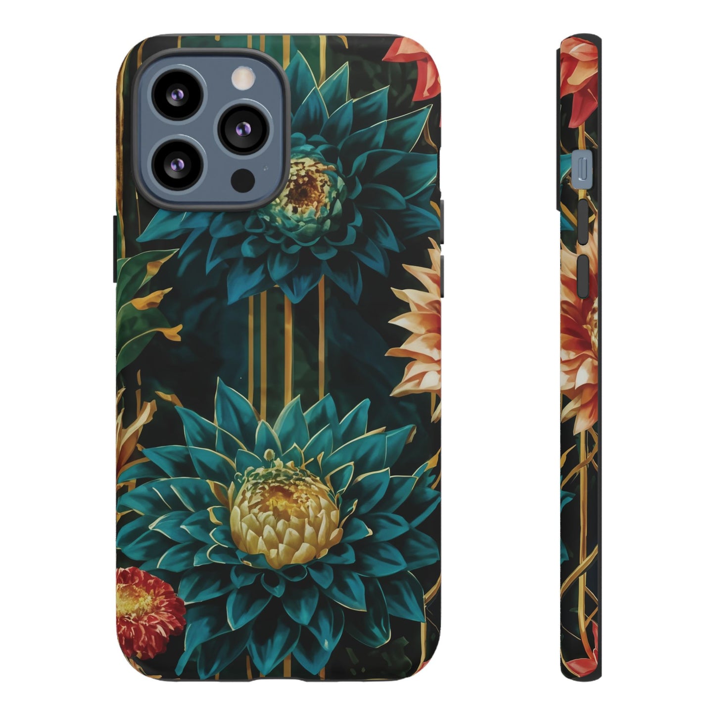 Bold Bloom Garden Tough Phone Case – Dramatic Florals for Statement-Makers