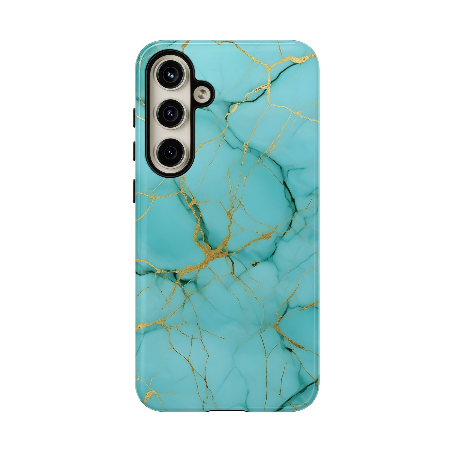 Teal Marble Tough Phone Case