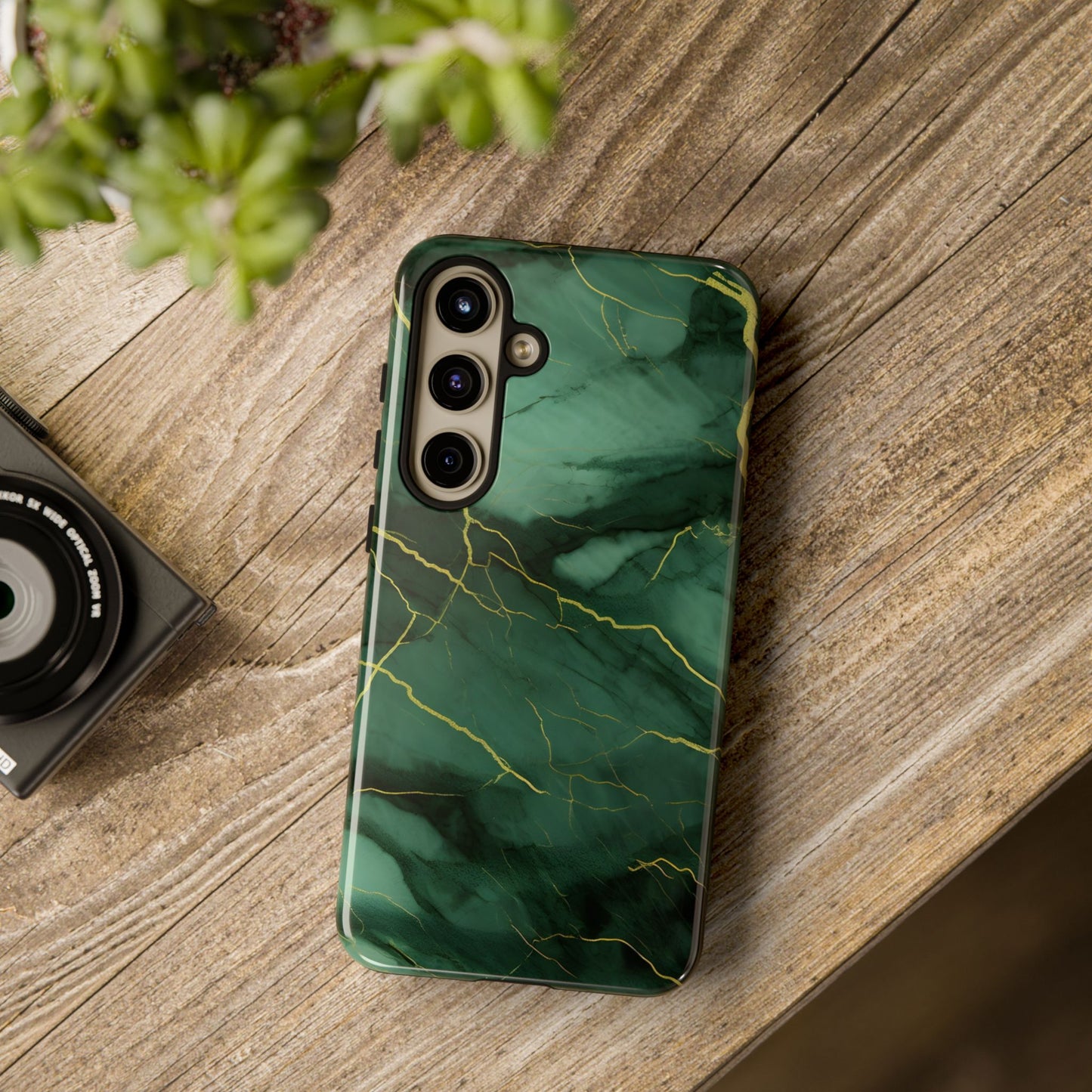 Hunter Green Marble - Tough Phone Case